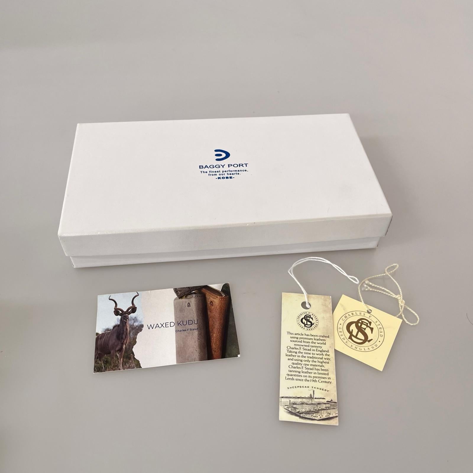 長財布 BAGGY PORT KUDU LEATHER ラウンドジップウォレット グリーン