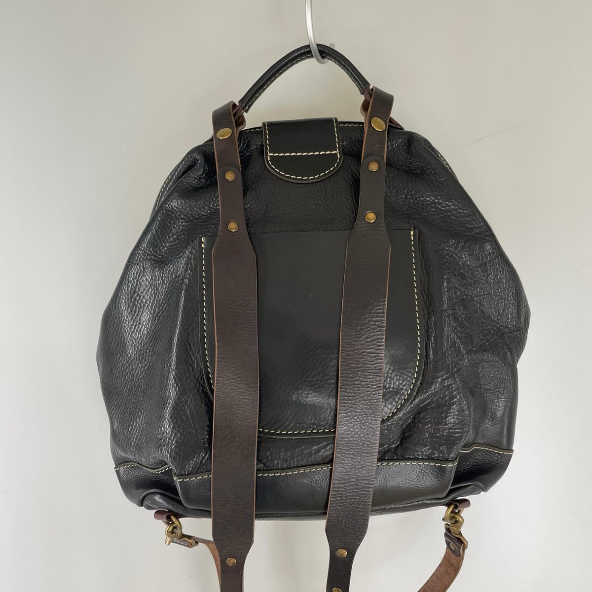 リュック・デイパック AIN SOPH レザー ターンロック式 黒 ブラック