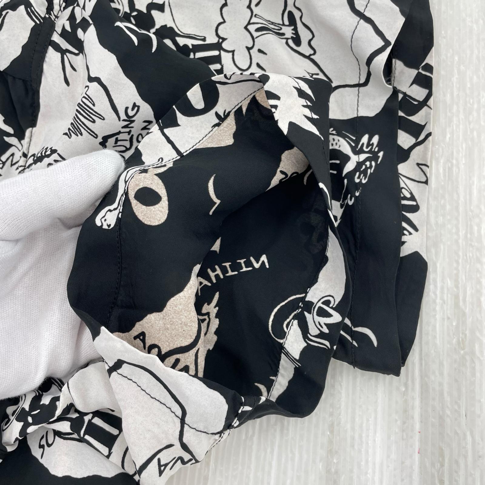 半袖シャツ SHOWING HAWAIIAN ISLAND RAYON HAWAIIAN L L ブラック