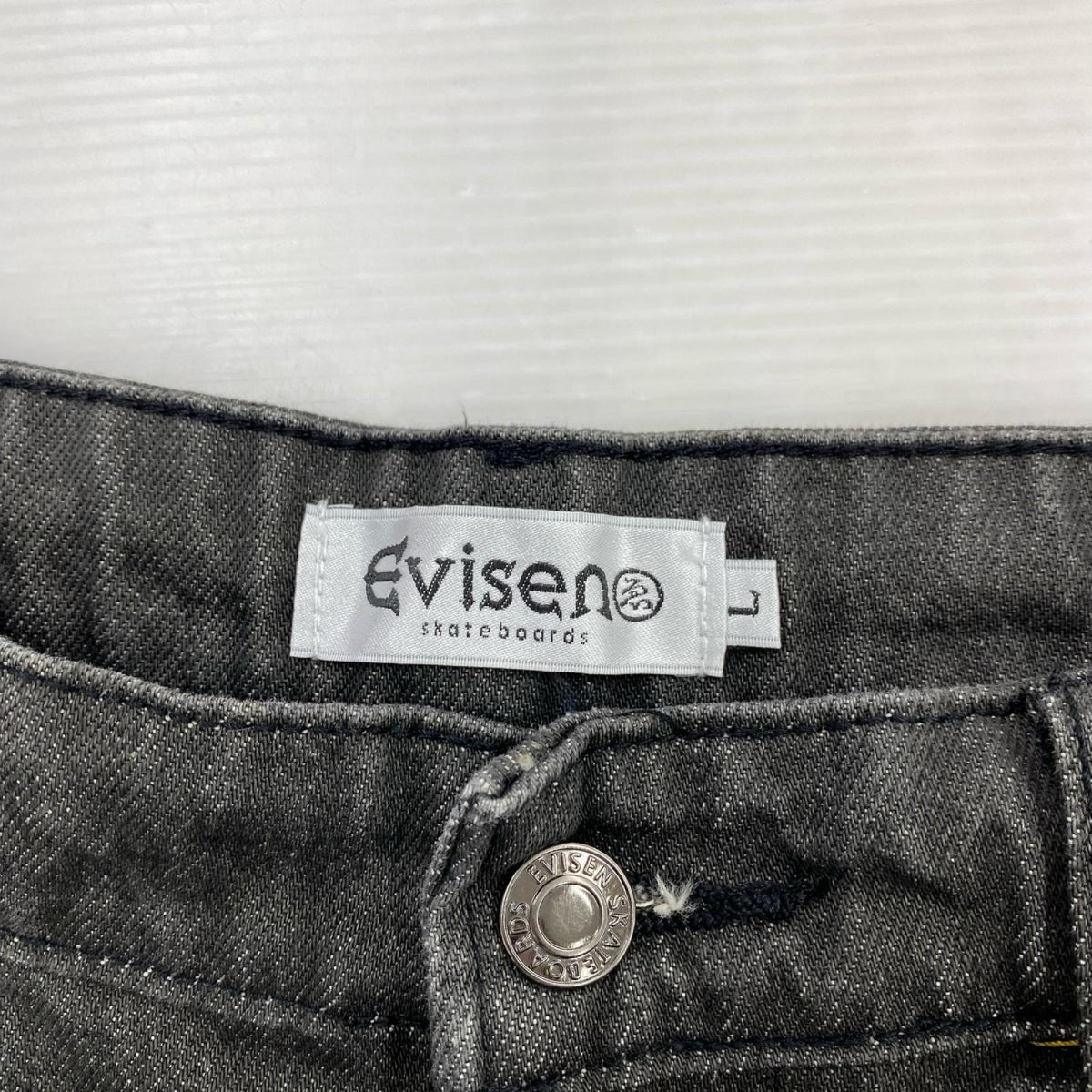 ショートパンツ EVISEN SUSHI DENIM SHORTS 黒 L ブラック