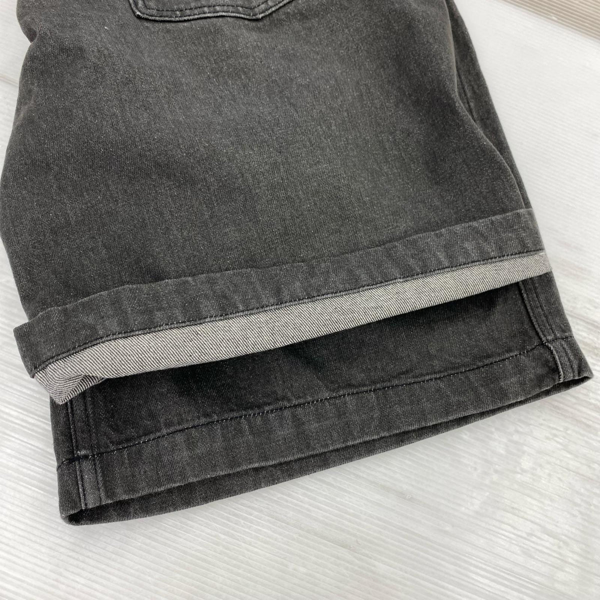 ショートパンツ EVISEN SUSHI DENIM SHORTS 黒 L ブラック