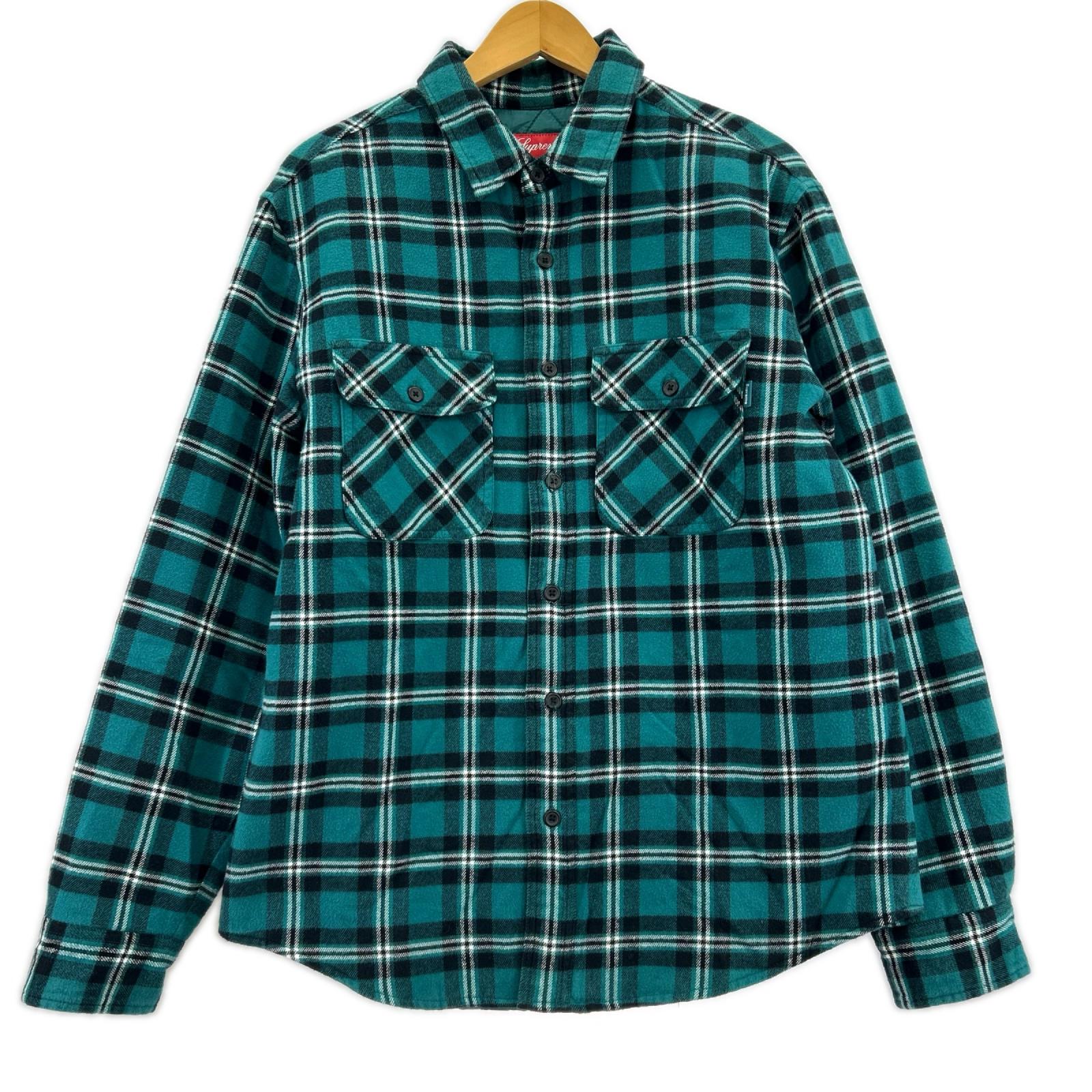 長袖シャツ Arc Logo Quilted Flannei Shirt 緑 (S) S