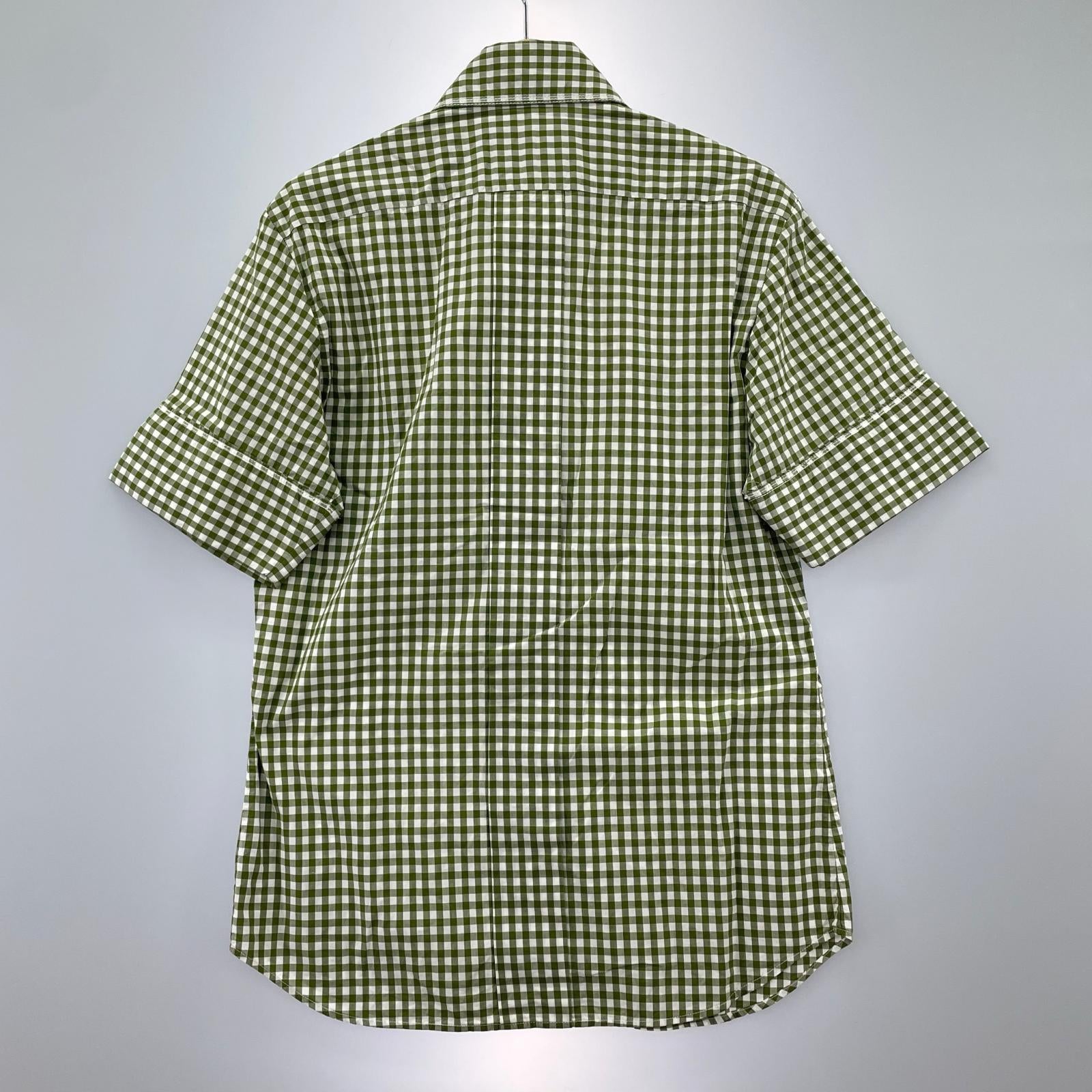 半袖シャツ Vivienne Westwood OLD ギンガムチェックシャツ 緑 1 グリーン