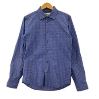 長袖シャツ Vivienne Westwood L/Sチェックシャツ 青 (44) 44 ブルー