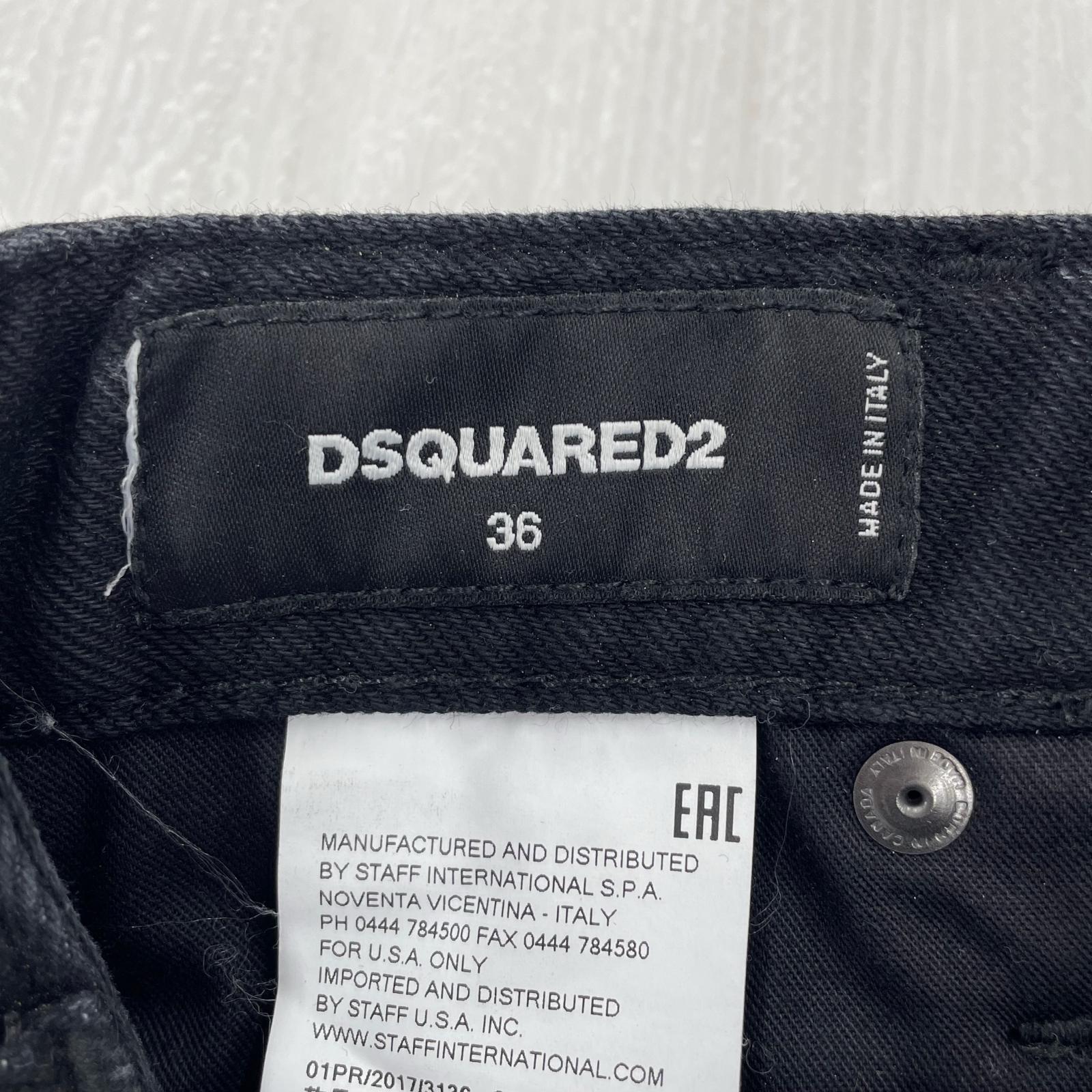 デニムパンツ DSQUARED2 CELANA JEANS S72LA0932 黒 (36) 36 ブラック