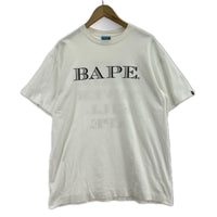 半袖Tシャツ 90s BAPE Message Tee 白 L L ホワイト