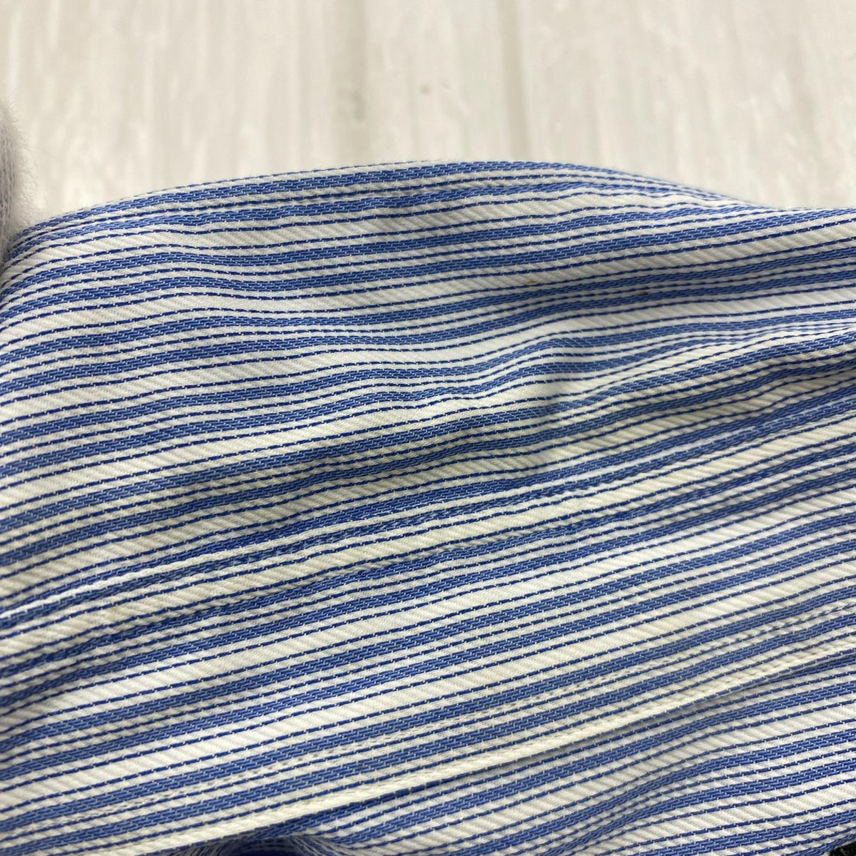 長袖シャツ HOMME PLUS ストライプ パッチワーク M M