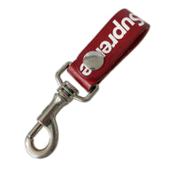 ウォレットチェーン Supreme 21SS Leather Key loop ブラック レッド