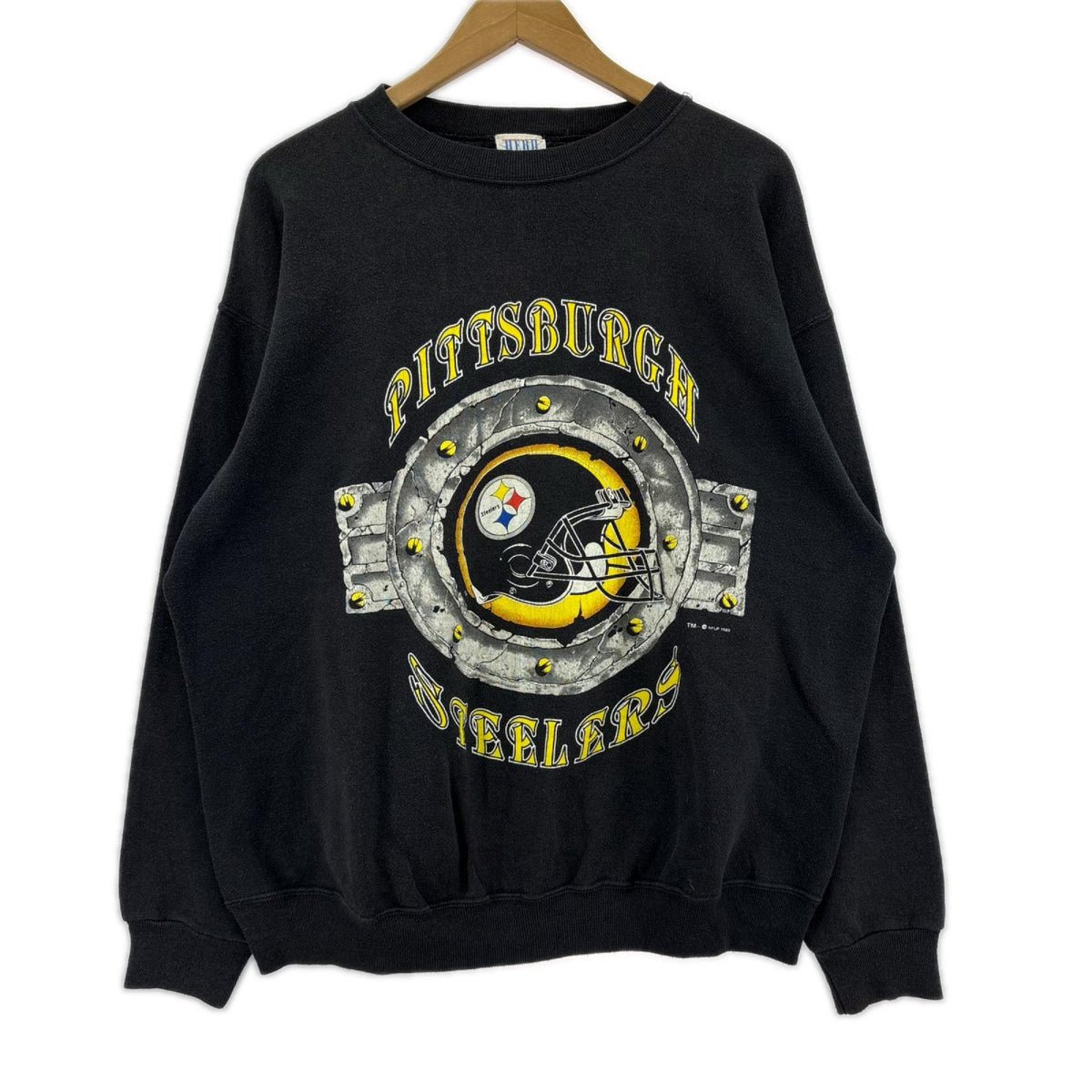 スウェット STEELERS プリントスウェット 黒 米国製 XL ブラック