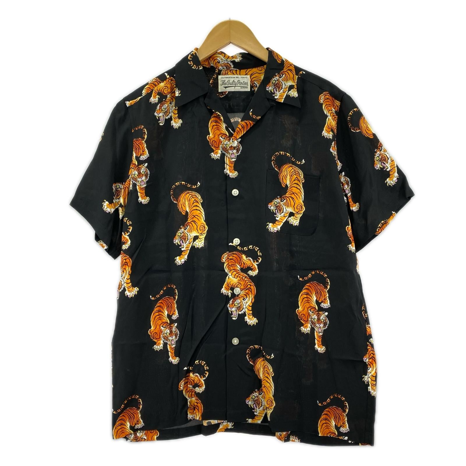 半袖シャツ TIM LEHI Hawaiian Shirt (M) M ブラック