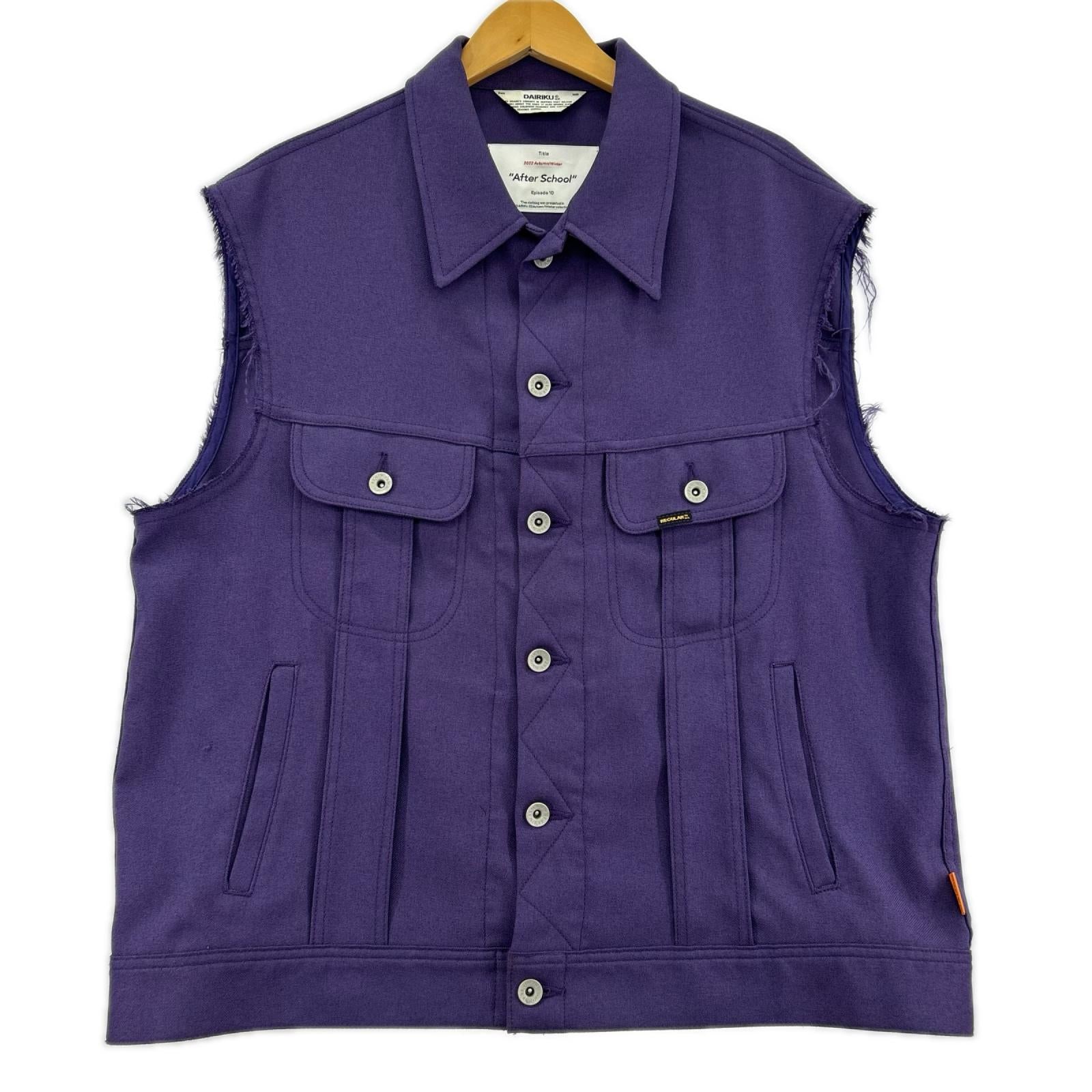 長袖シャツ 22AW Regular Polyester Vest 紫 (M) M パープル