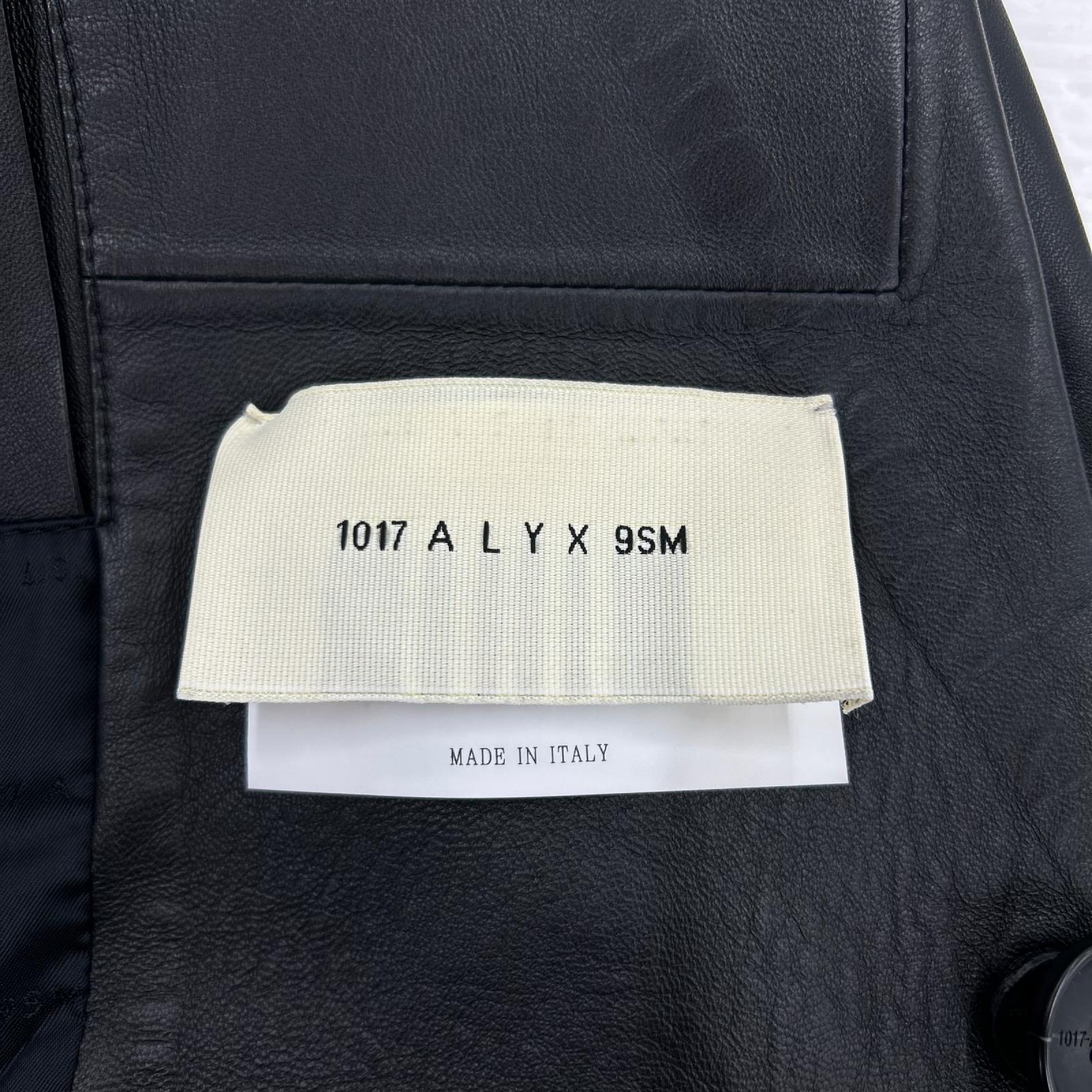 レザージャケット 1017 ALYX 9SM ラムレザーテーラードジャケット 50 黒 50 ブラック