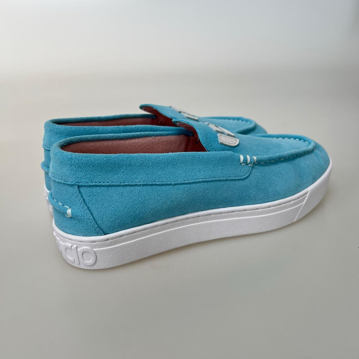 ローファー LOAFER BLUE/PINK 24.5 24.5cm (US6 1/2 UK6 EU39) ブルー