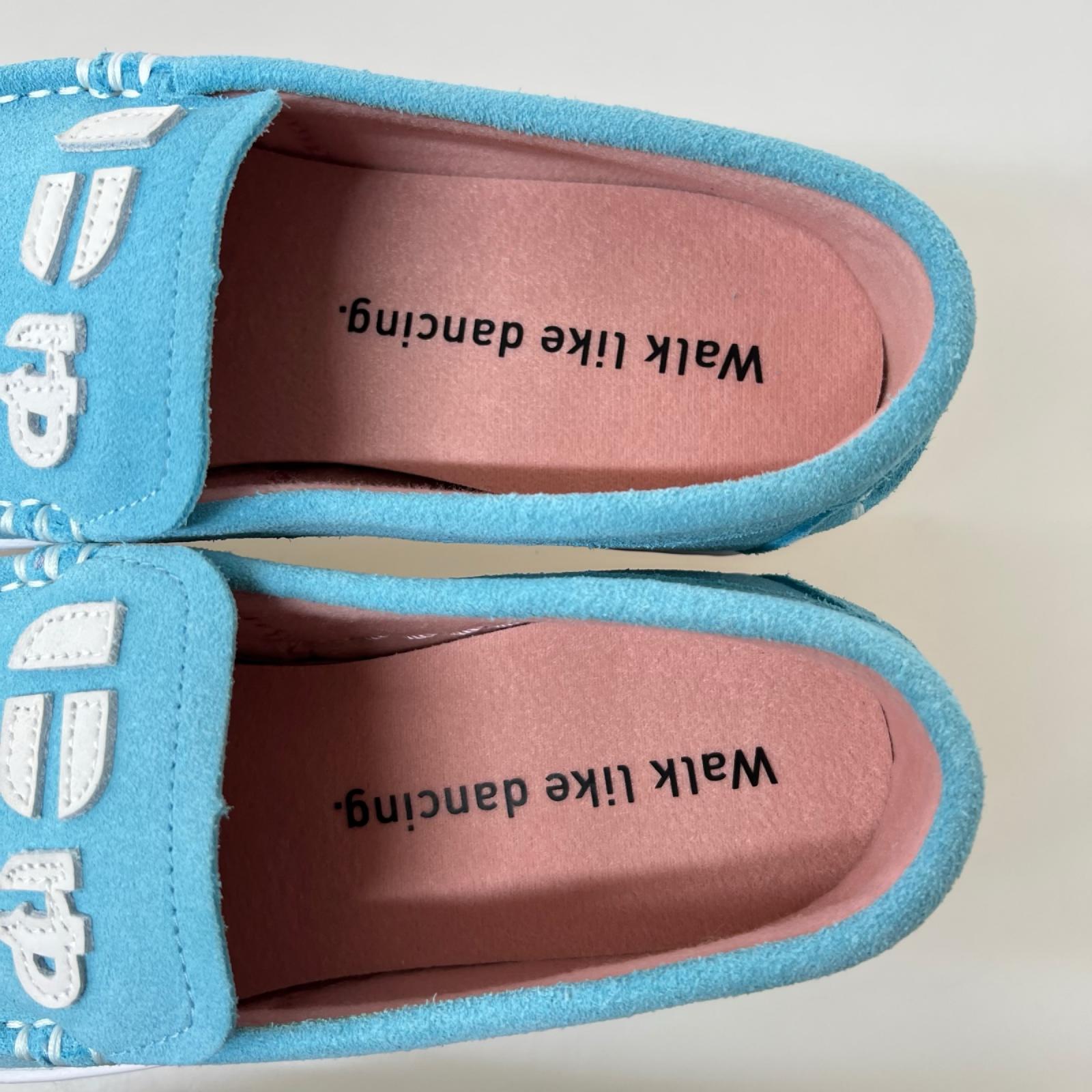 ローファー LOAFER BLUE/PINK 24.5 24.5cm (US6 1/2 UK6 EU39) ブルー