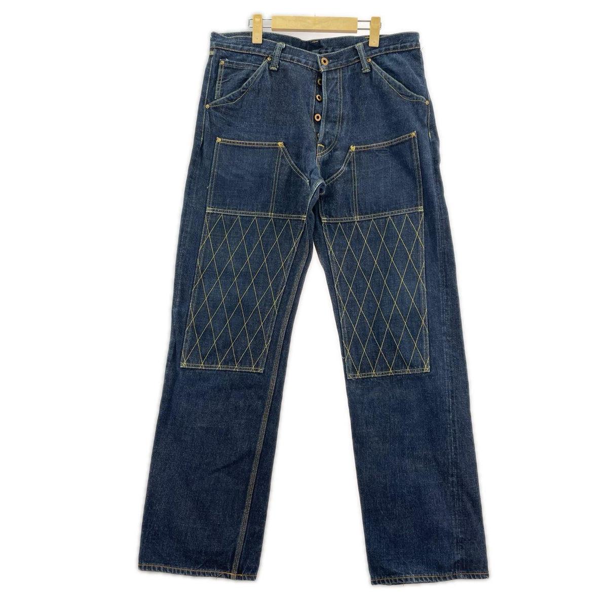 デニムパンツ TROPHY CLOTHING ダブルニー 紺 36 36 ネイビー