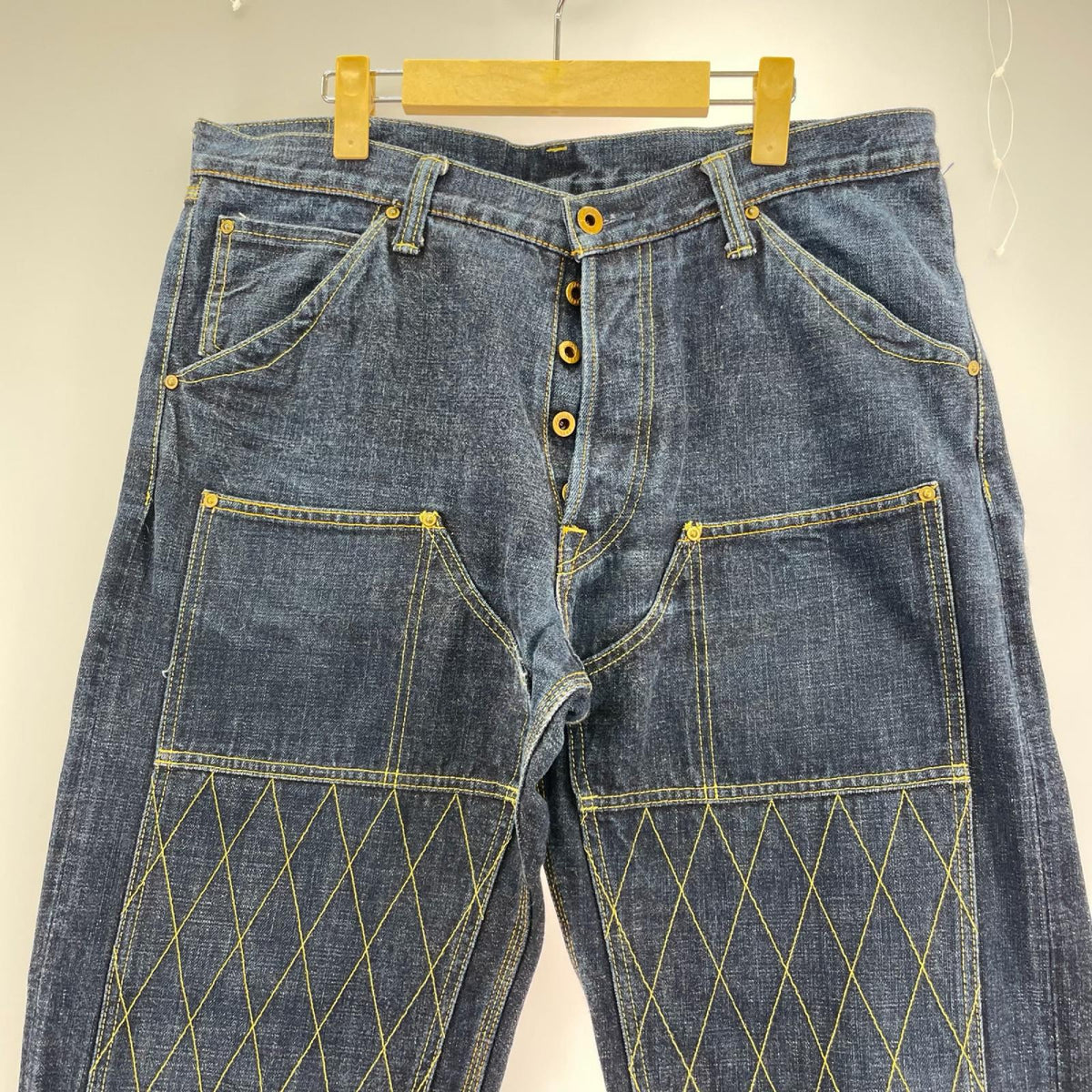 デニムパンツ TROPHY CLOTHING ダブルニー 紺 36 36 ネイビー