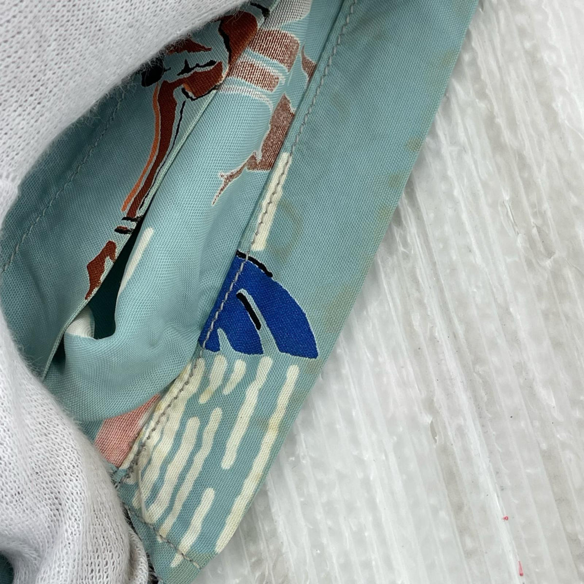 半袖シャツ レーヨン アロハ柄 シャツ 水色 S S ブルー