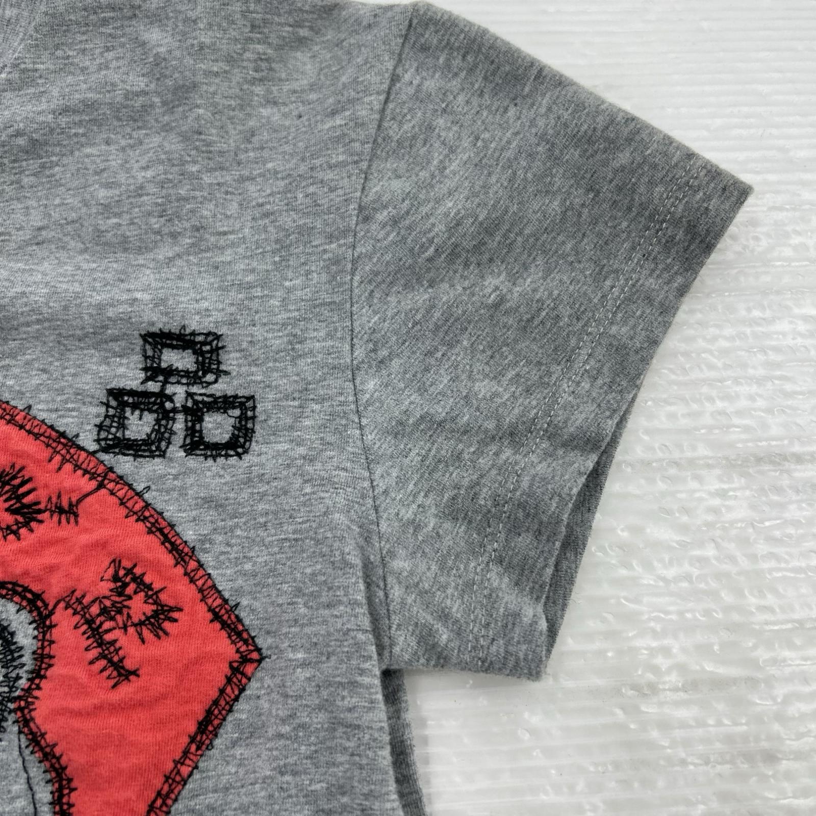 半袖Tシャツ 刺繍カットソー グレー M グレー