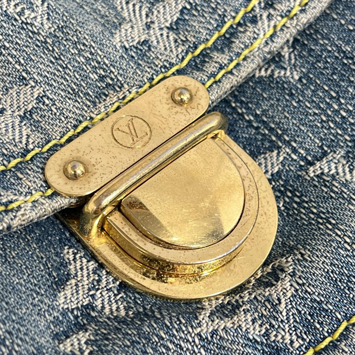 LV モノグラム デニム バムバッグ M95347