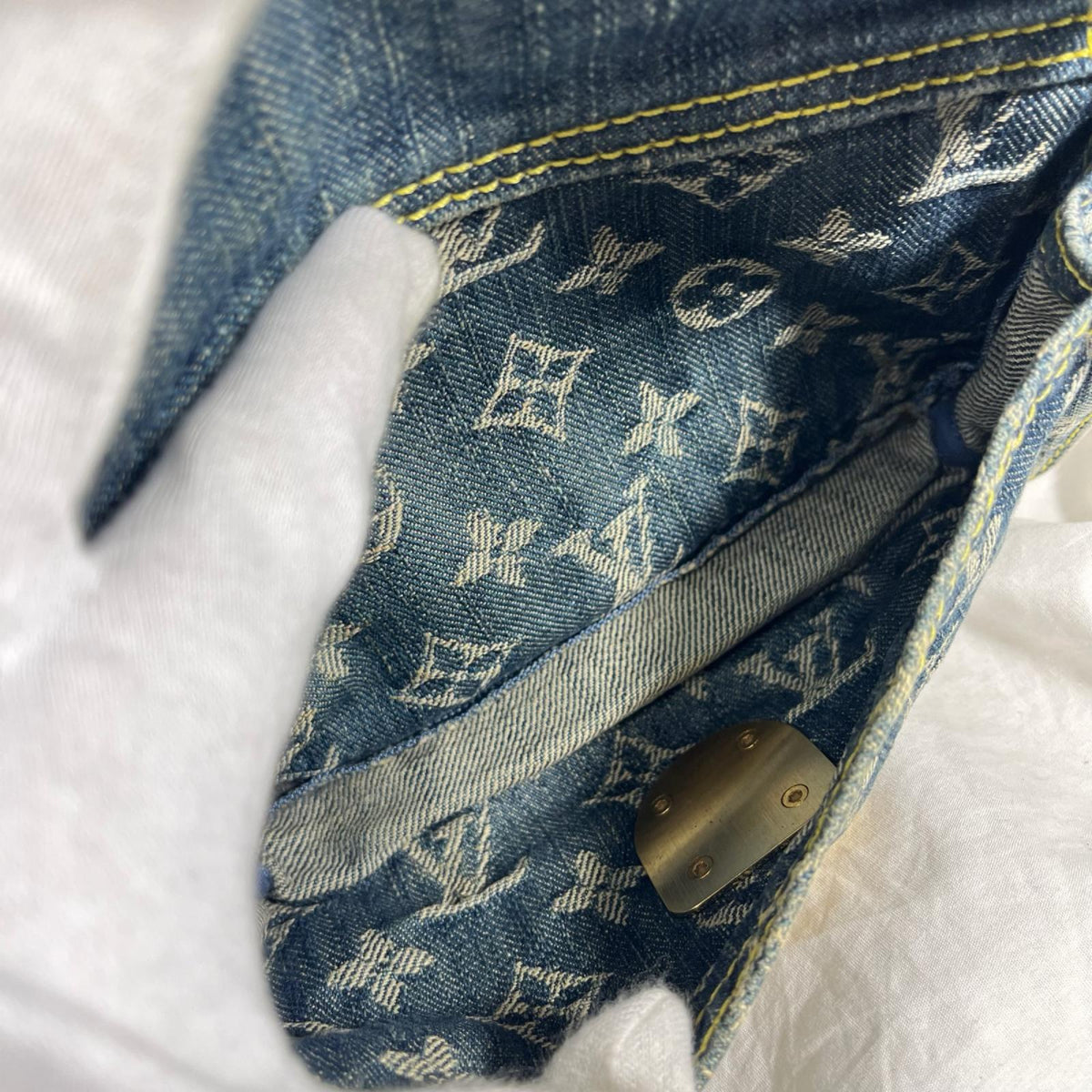 LV モノグラム デニム バムバッグ M95347