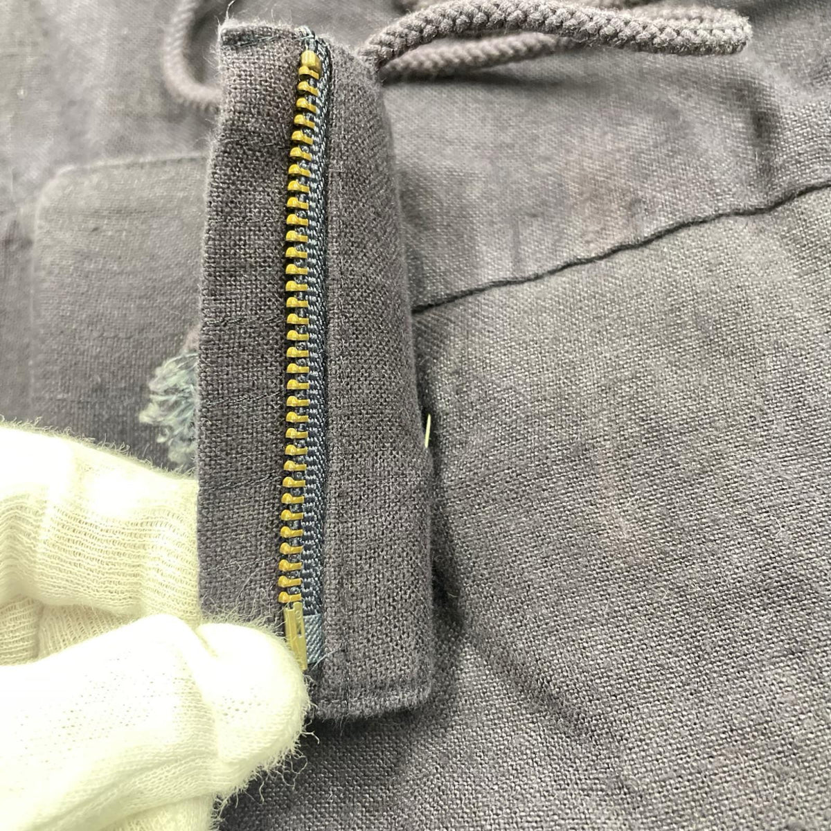 サロペット MOI 17AW Cipka All in One 袖レースアップ リネンオールインワン F ブラック フリー