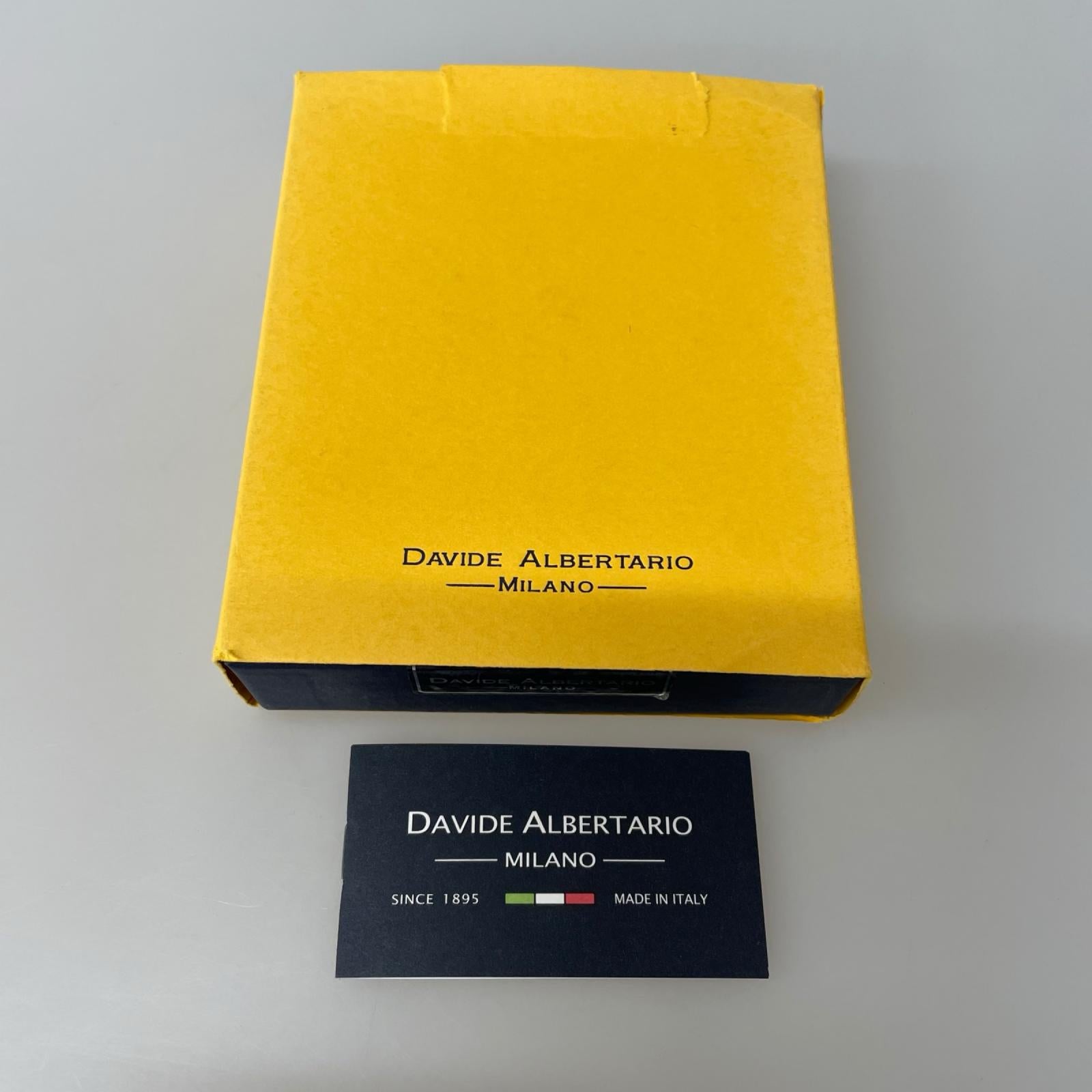 札入れ DAVIDE ALBERTARIO 二つ折り財布 札入れ レッド