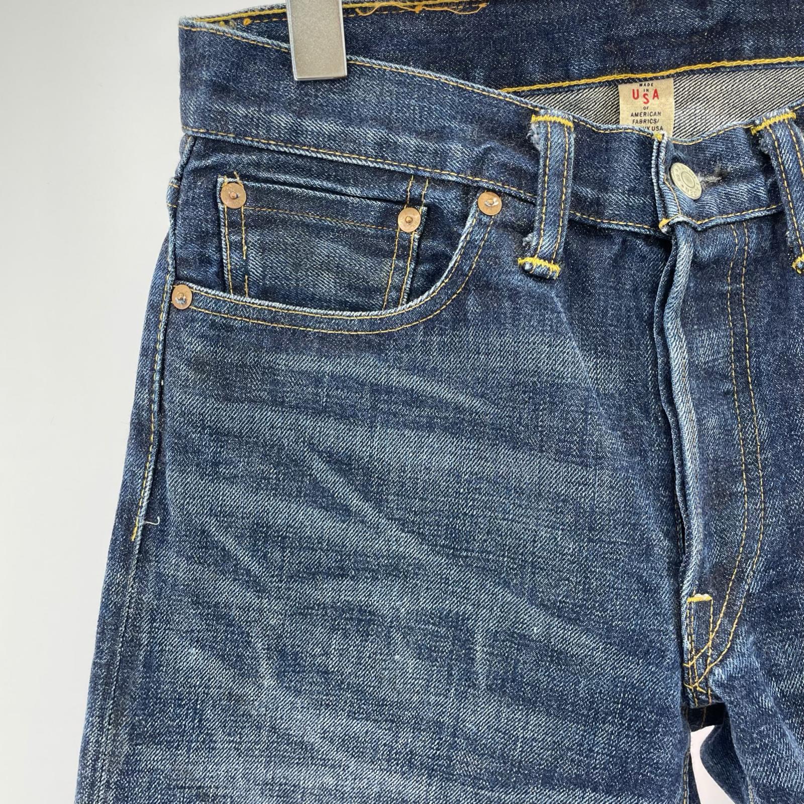 デニムパンツ USA製 SLIM STRAIGHT DENIM (W29) 紺 29 ネイビー