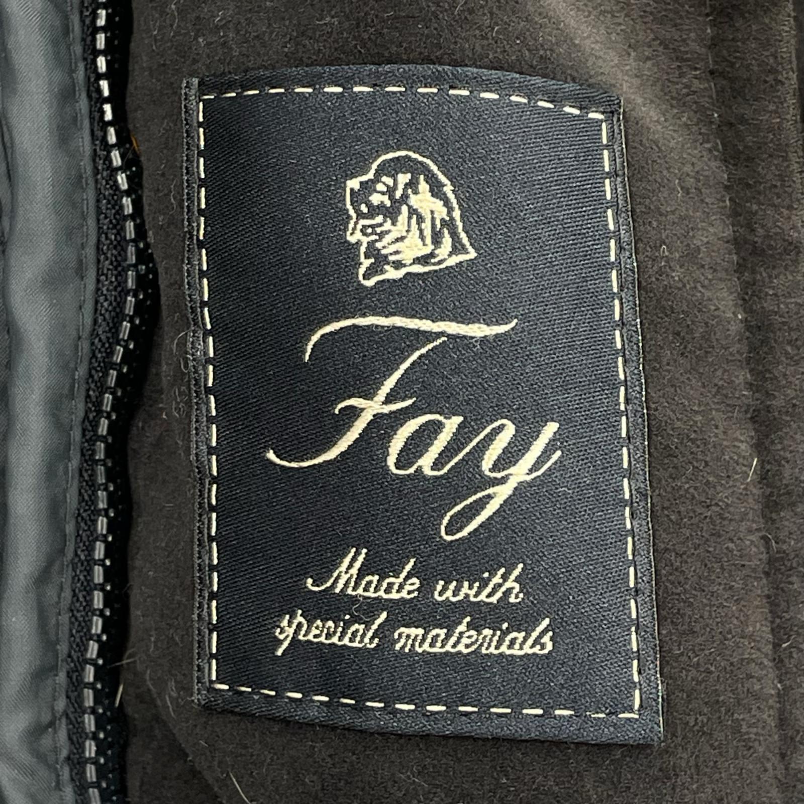 ジャケット Fay イタリア製 DOUBLE COAT 黒 L ブラック