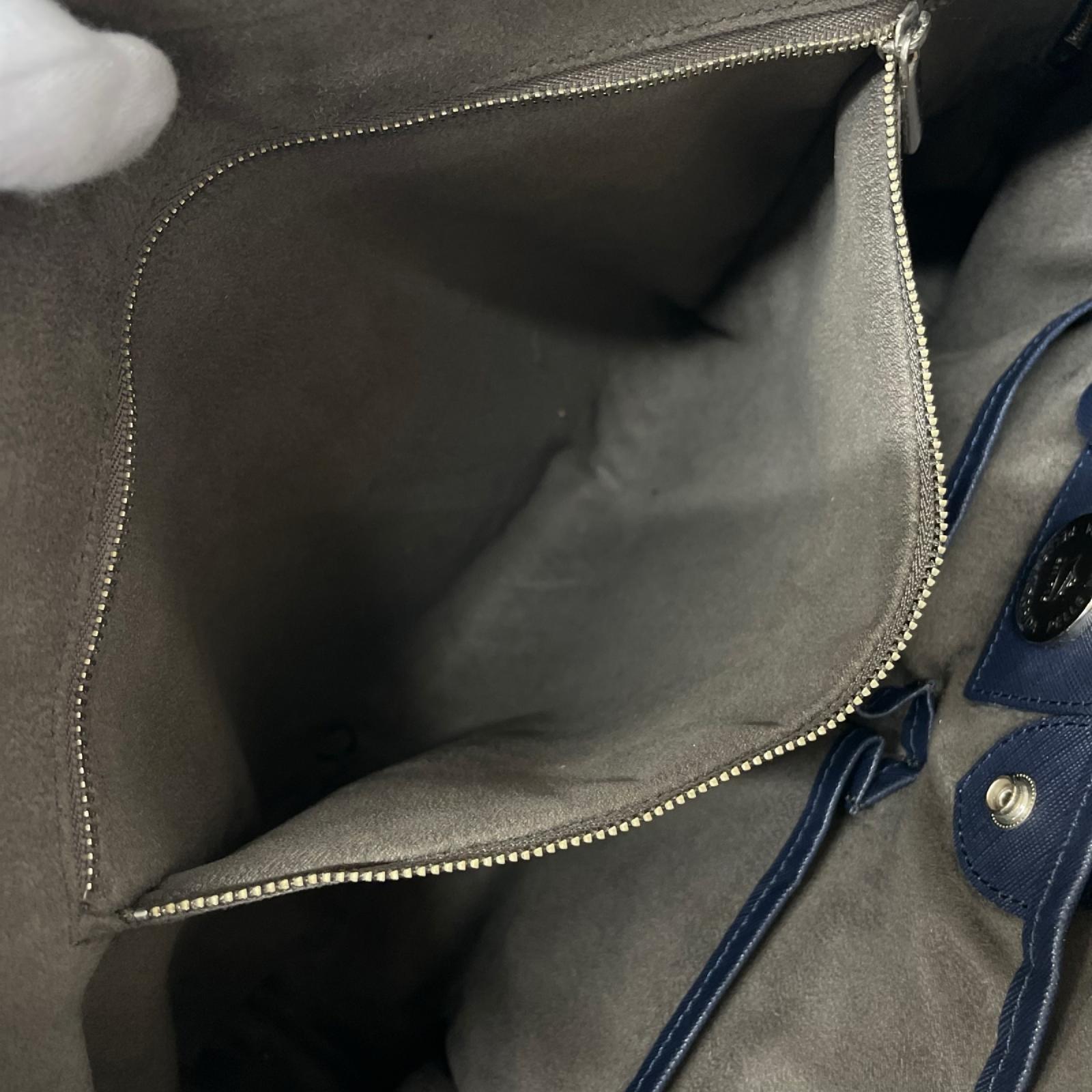 ブリーフケース PELLE MORBIDA ハンドバッグ ネイビー
