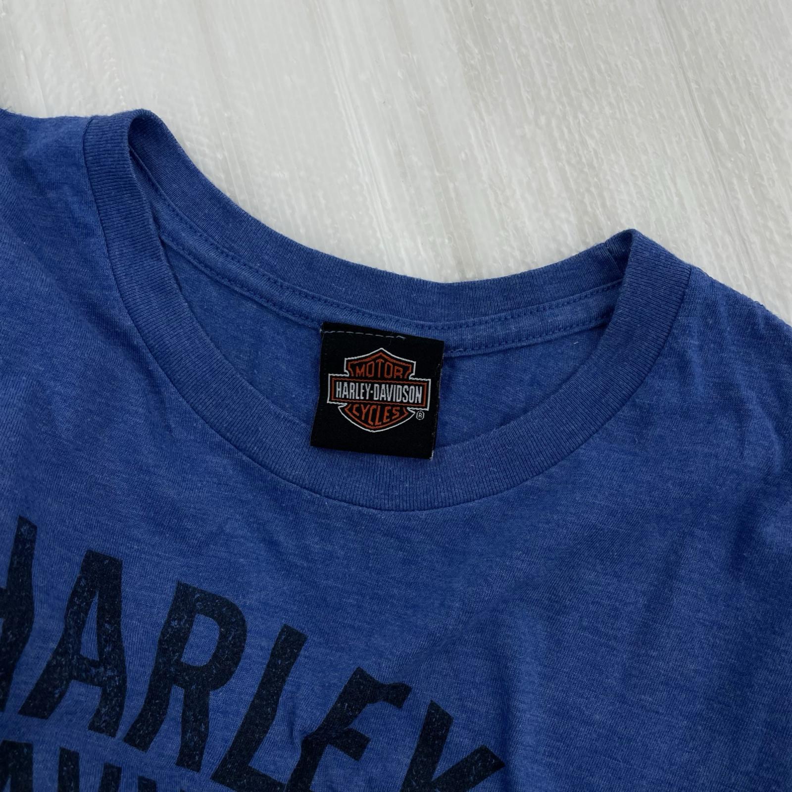 半袖Tシャツ 青 両面プリント