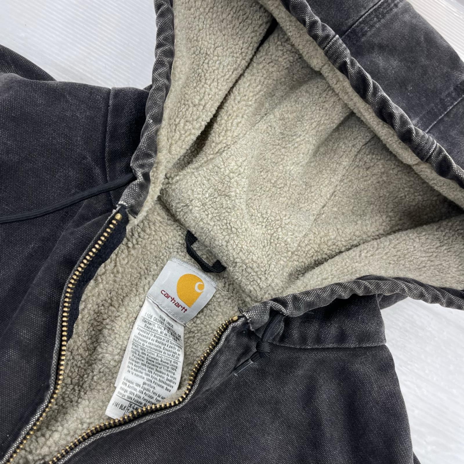 ジャケット Carhartt ボアライナー シエラジャケット フェードブラック (XL) ブラック