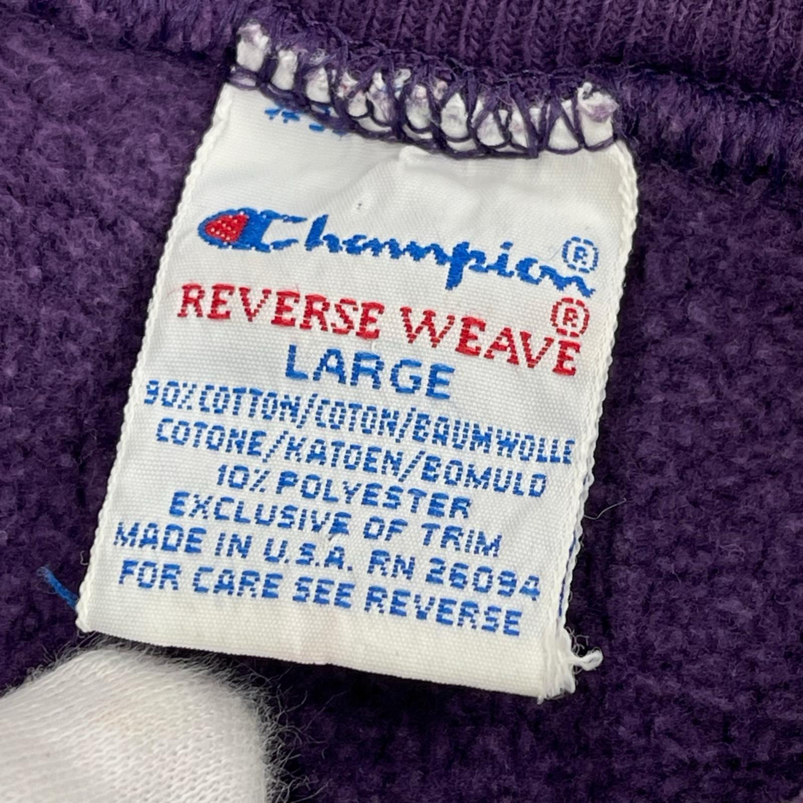 スウェット 90s REVERSE WEAVE パープル L パープル