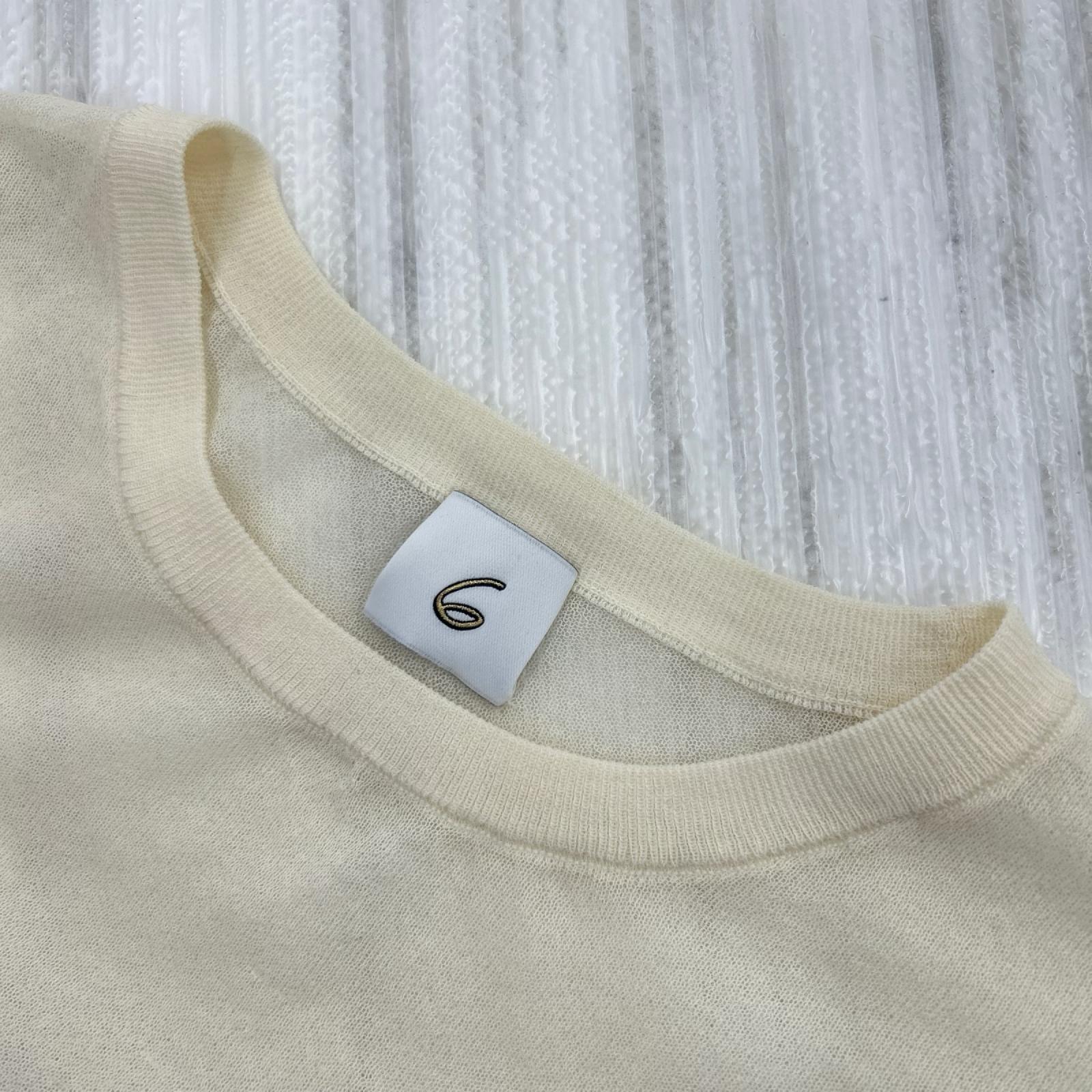 長袖Tシャツ シアーカラーリブプルオーバー WHT ホワイト