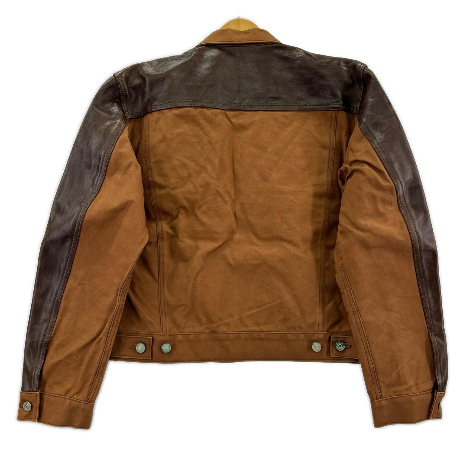 ジャケット HAROLD‘S GEAR レザー切替ジャケット 茶 (L) L ブラウン