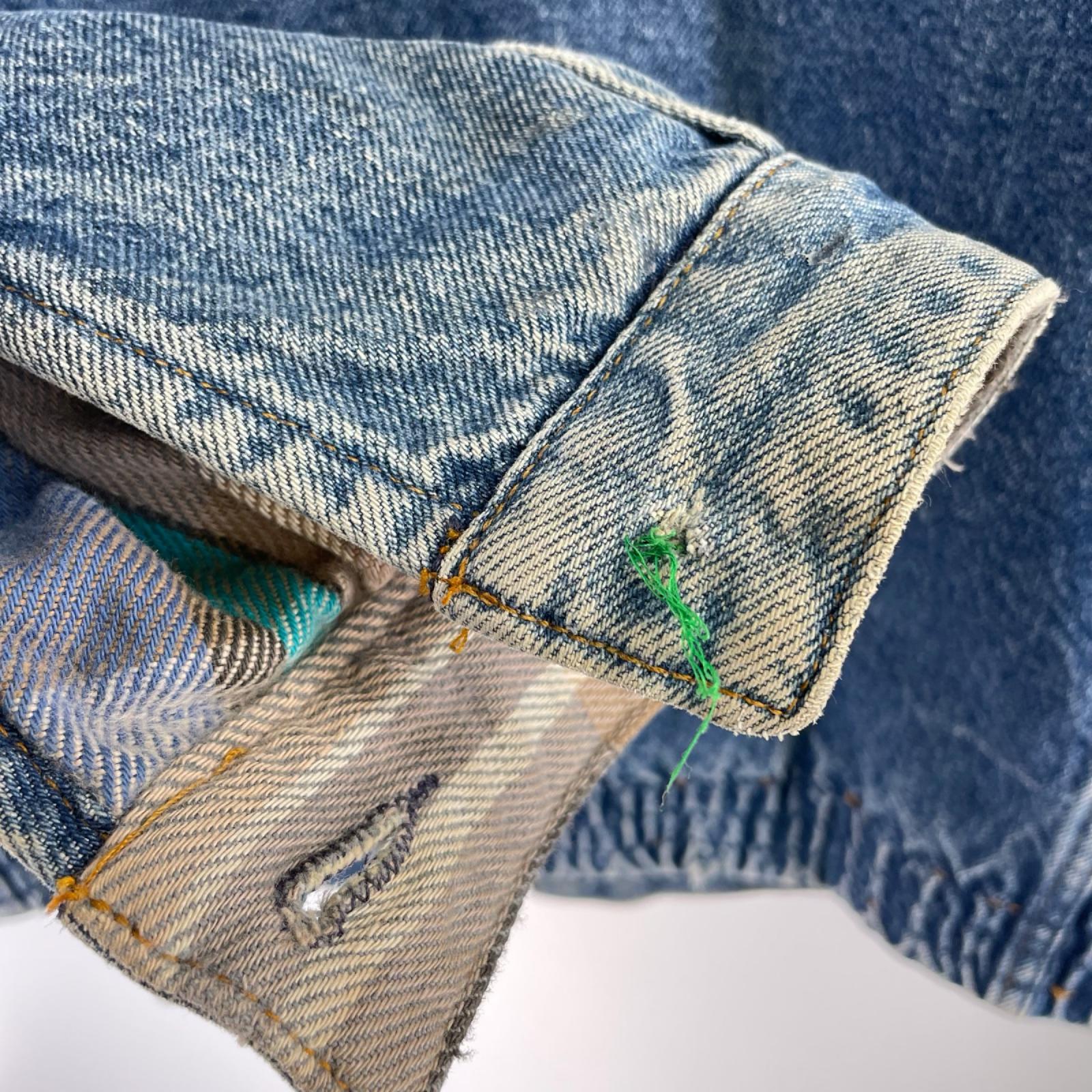 デニムジャケット 80~90S メキシコ製 A-2TYPE デニムブルゾン (L) L ブルー