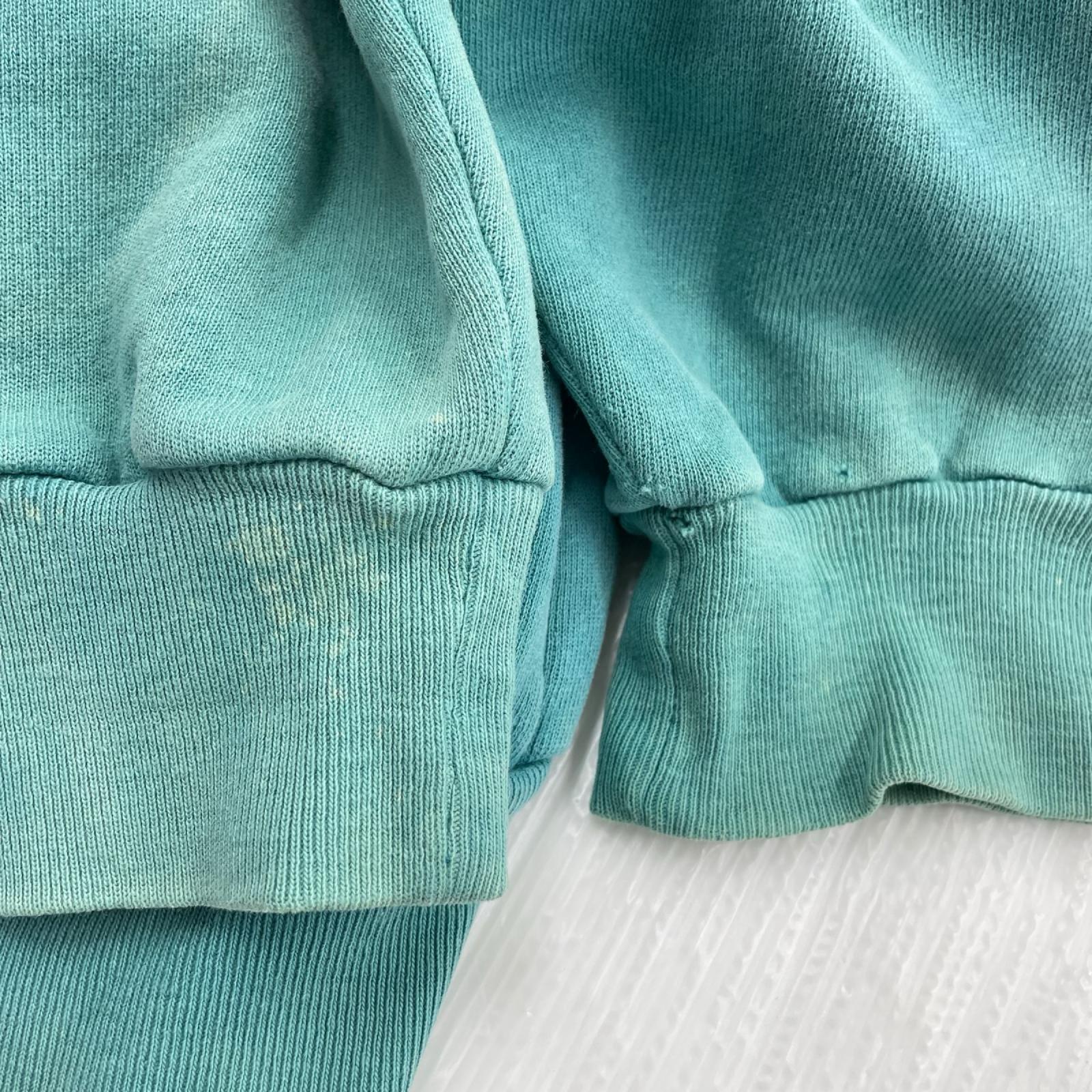 カーディガン 83~85年 USA製 胸元ロゴ ミントグリーン (XL)