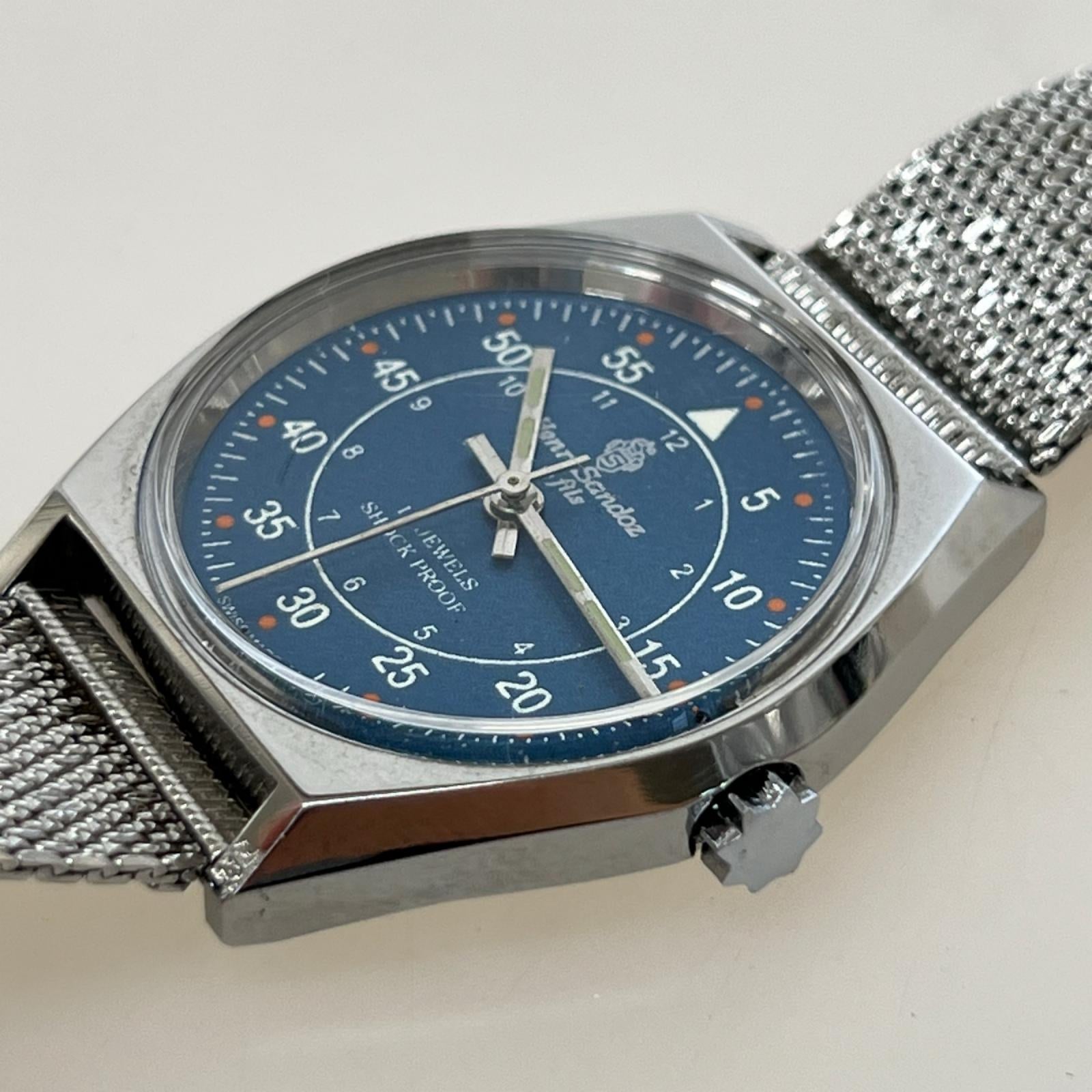 腕時計 HENRI SANDOZ 手巻き 1777Z-88 現状稼働品ですが要OH