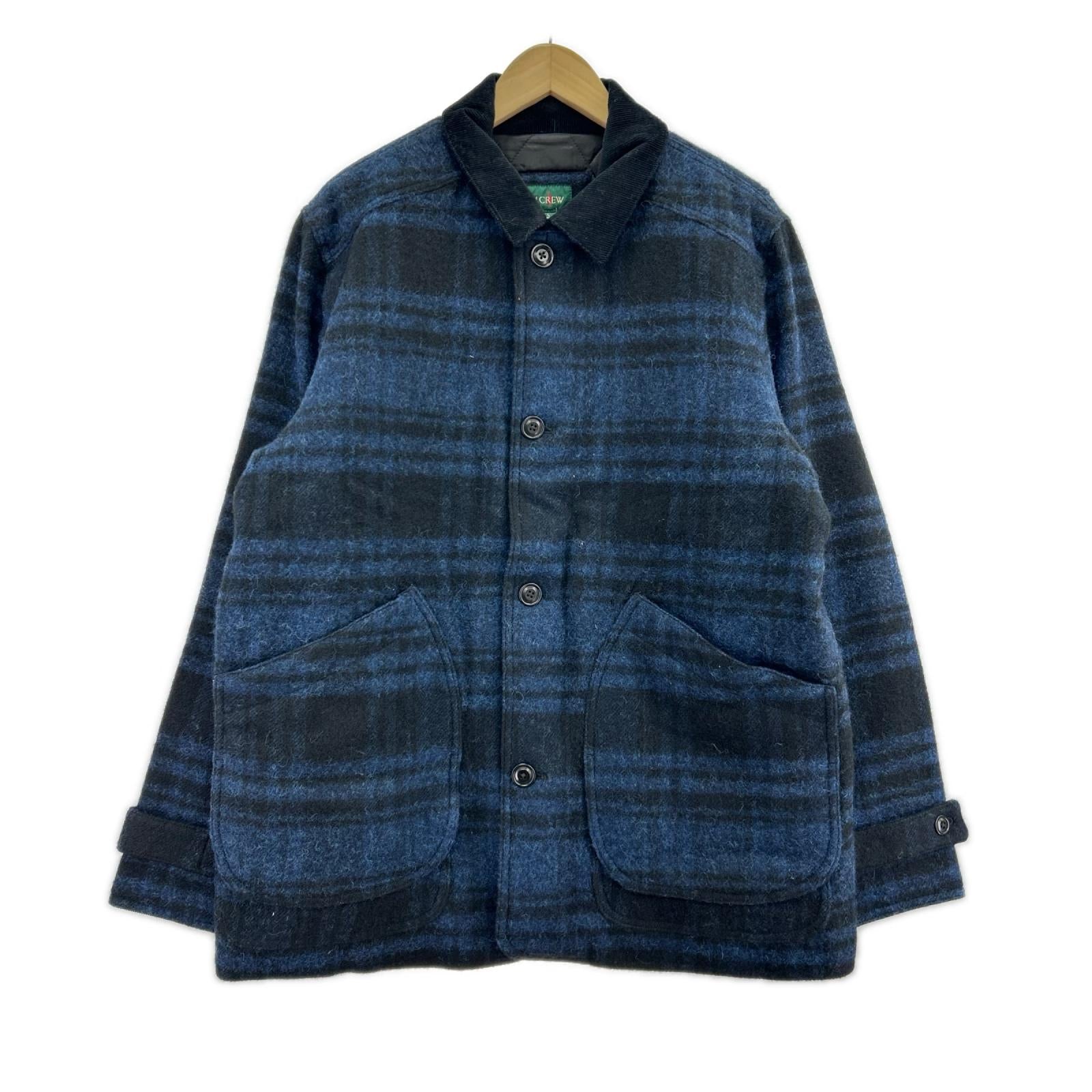 ジャケット Barn Jacket MOON社 ウール チェック 紺黒 (L) L