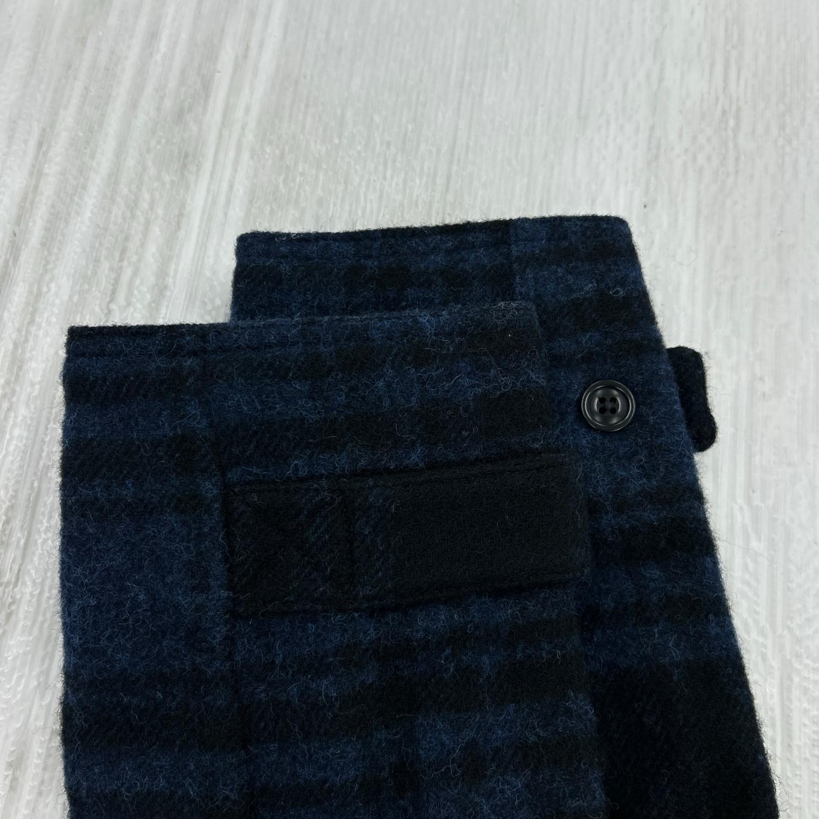ジャケット Barn Jacket MOON社 ウール チェック 紺黒 (L) L