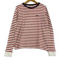 長袖Tシャツ rough&swell ボーダー 赤白 (S) S