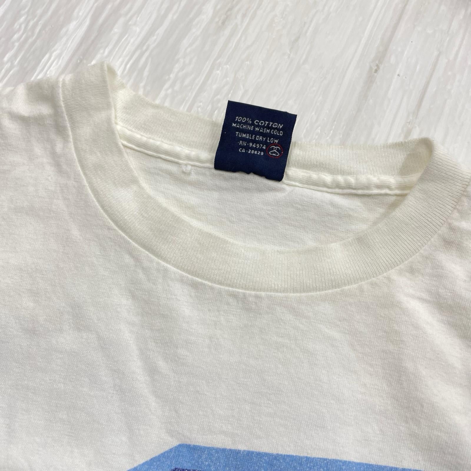 半袖Tシャツ 紺タグ/USA製/Sロゴ/サイズL L ホワイト