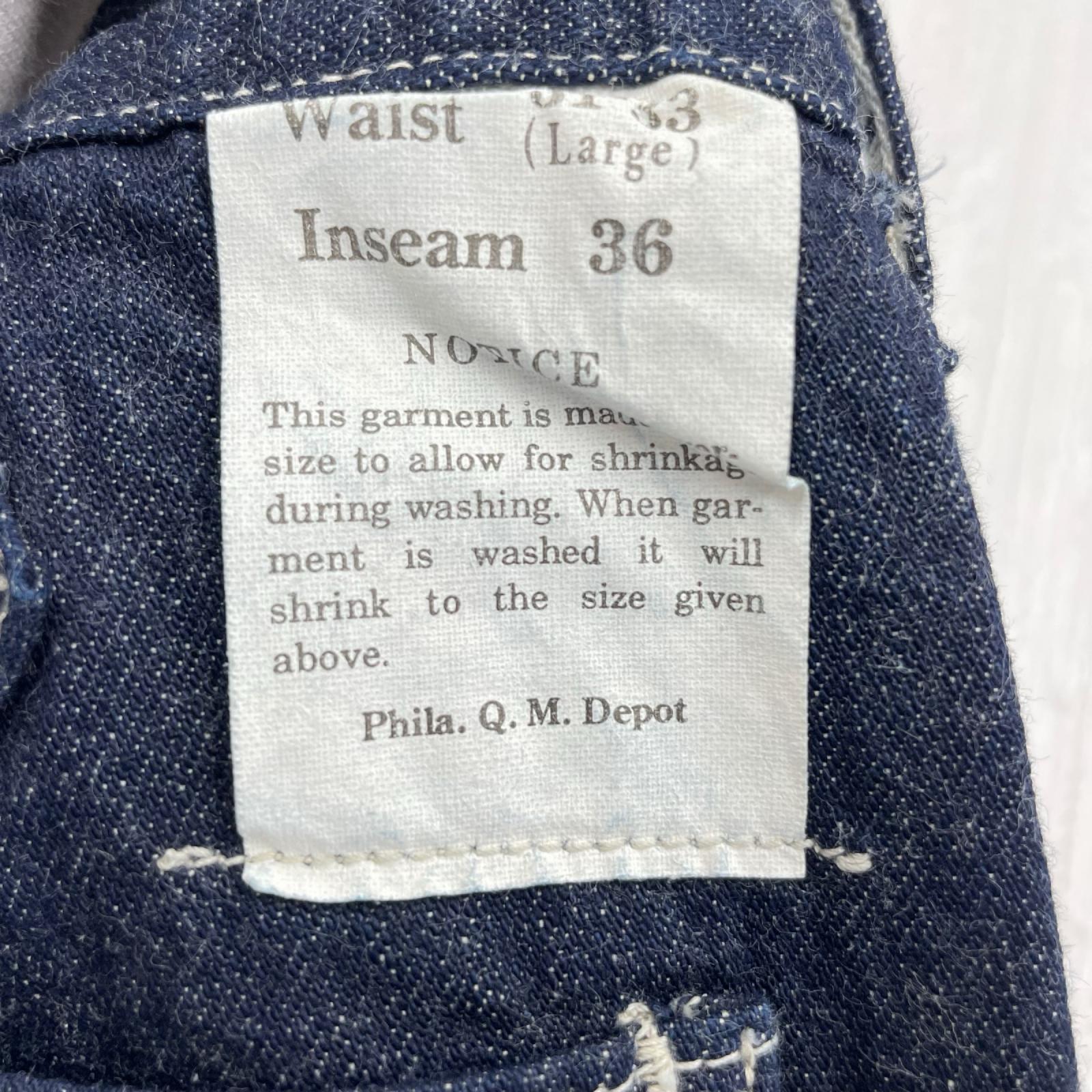 デニムパンツ 6-124B US Army Denim ネイビー