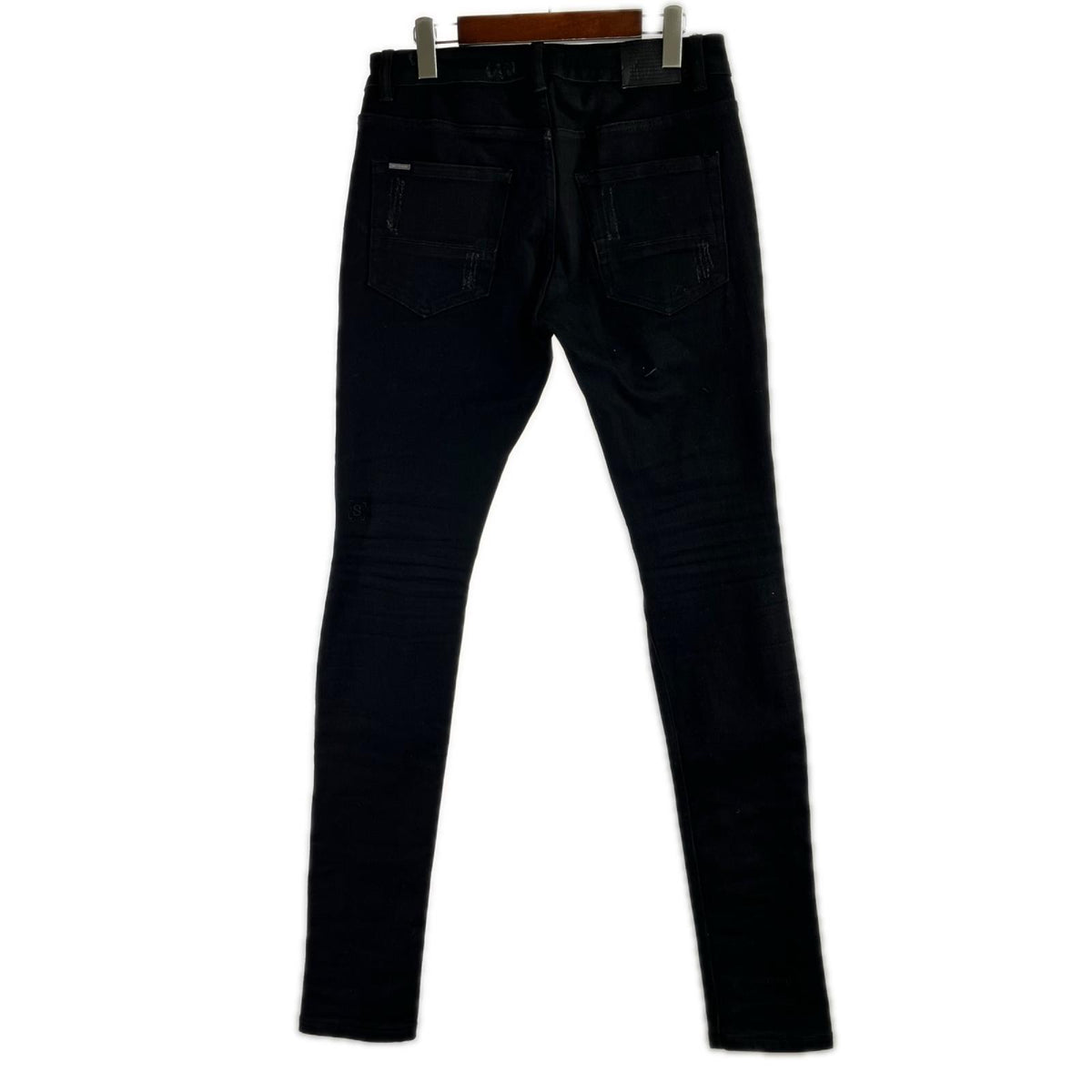 デニムパンツ SERENEDE FITTED DENIM スキニーダメージデニム W30 ブラック