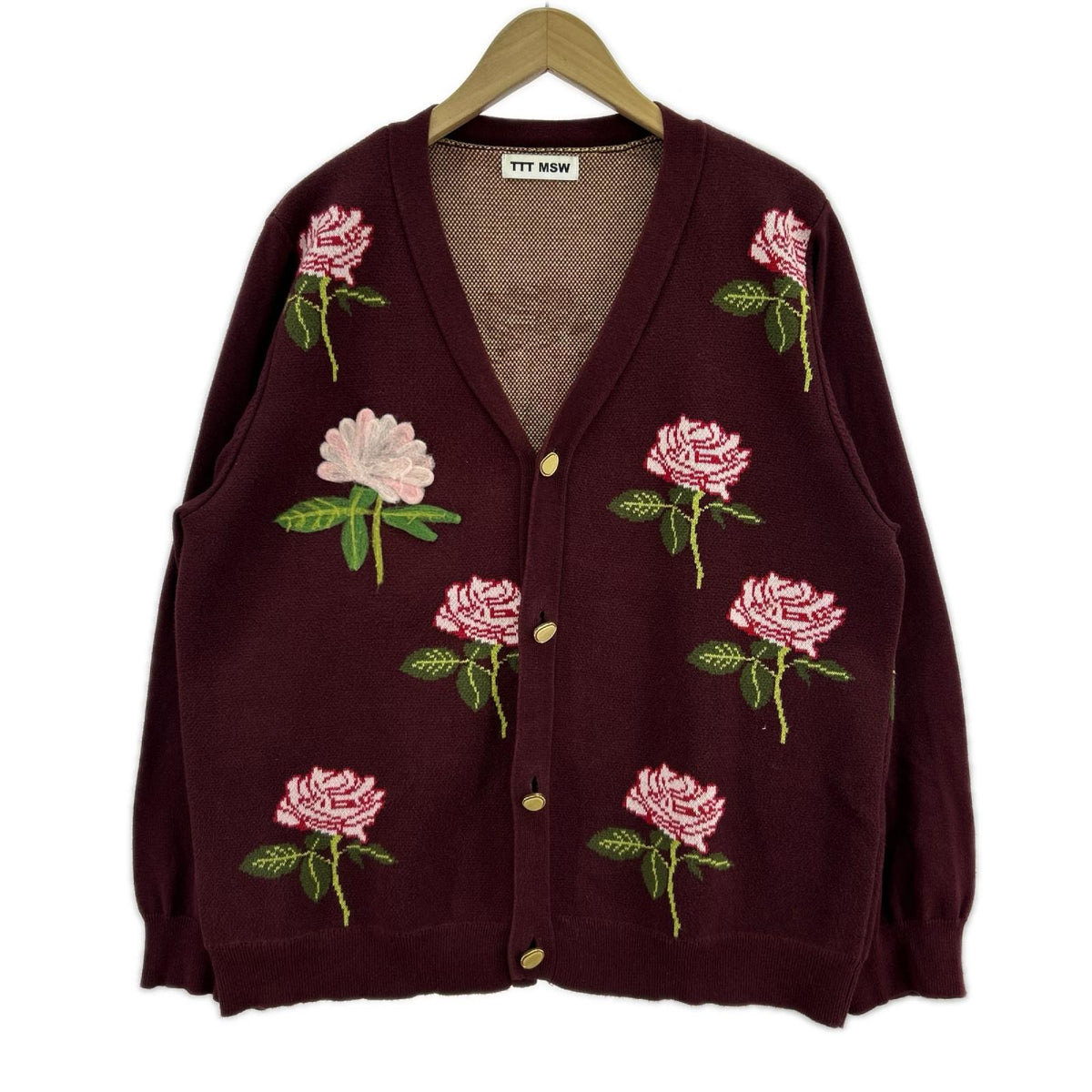 カーディガン 22AW Rose Jacquard Knit Cardigan(L) L
