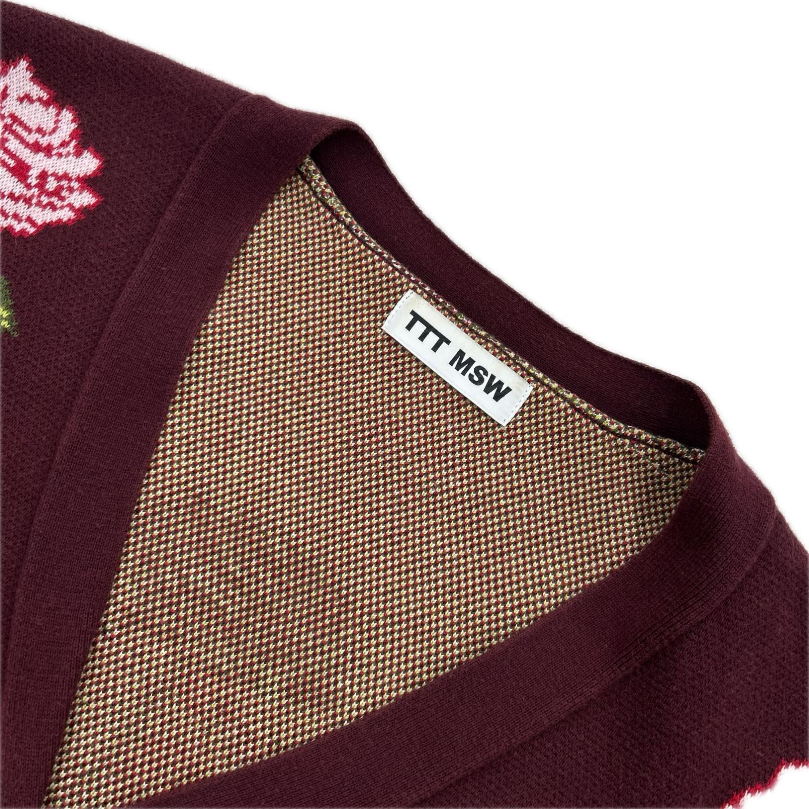 カーディガン 22AW Rose Jacquard Knit Cardigan(L) L
