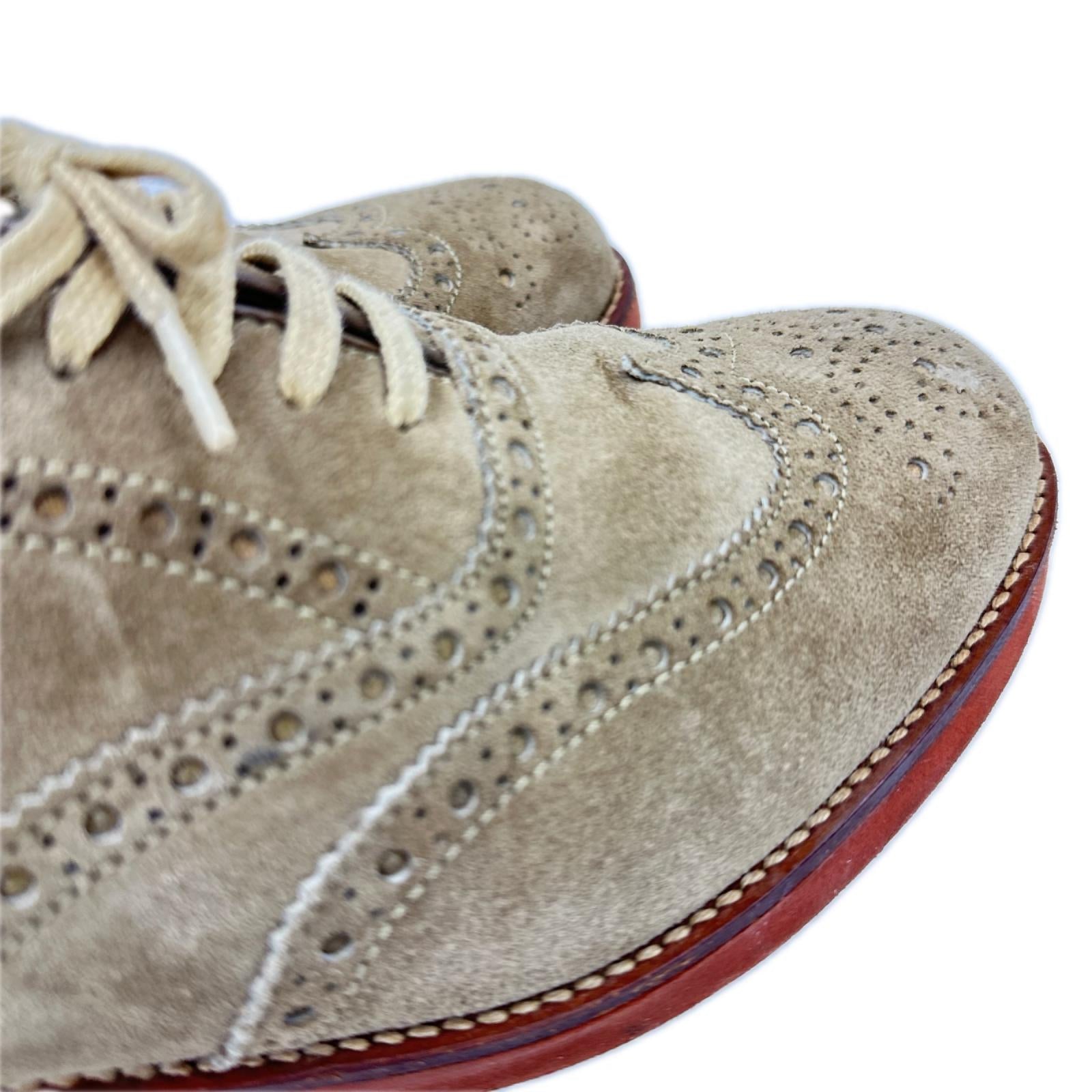 シューズ HUSH PUPPIES ウイングチップ スエード 茶 5 2/1 24cm (US6 UK5 1/2 EU38)