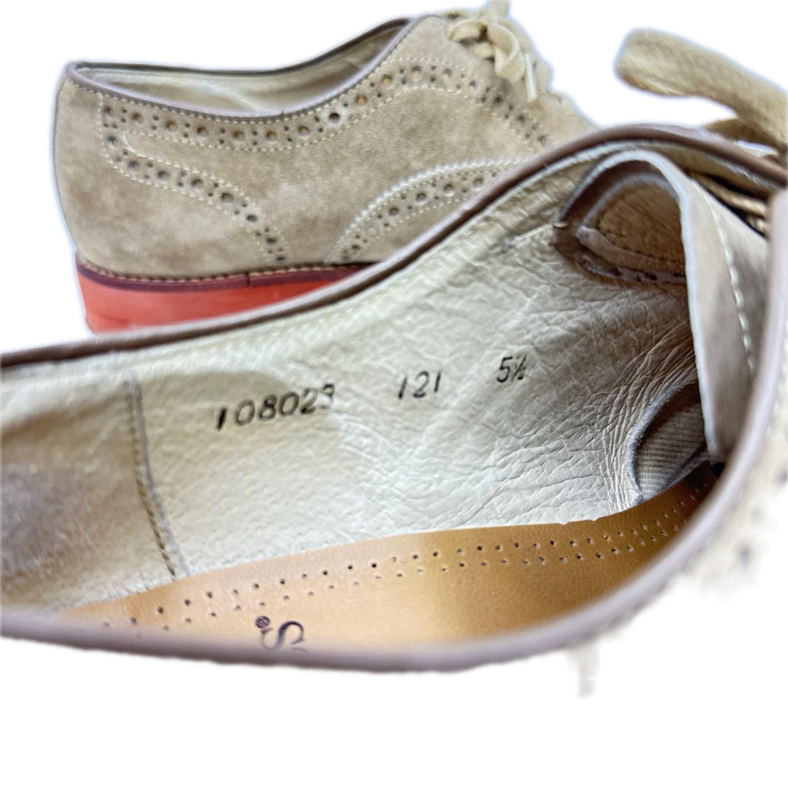 シューズ HUSH PUPPIES ウイングチップ スエード 茶 5 2/1 24cm (US6 UK5 1/2 EU38)