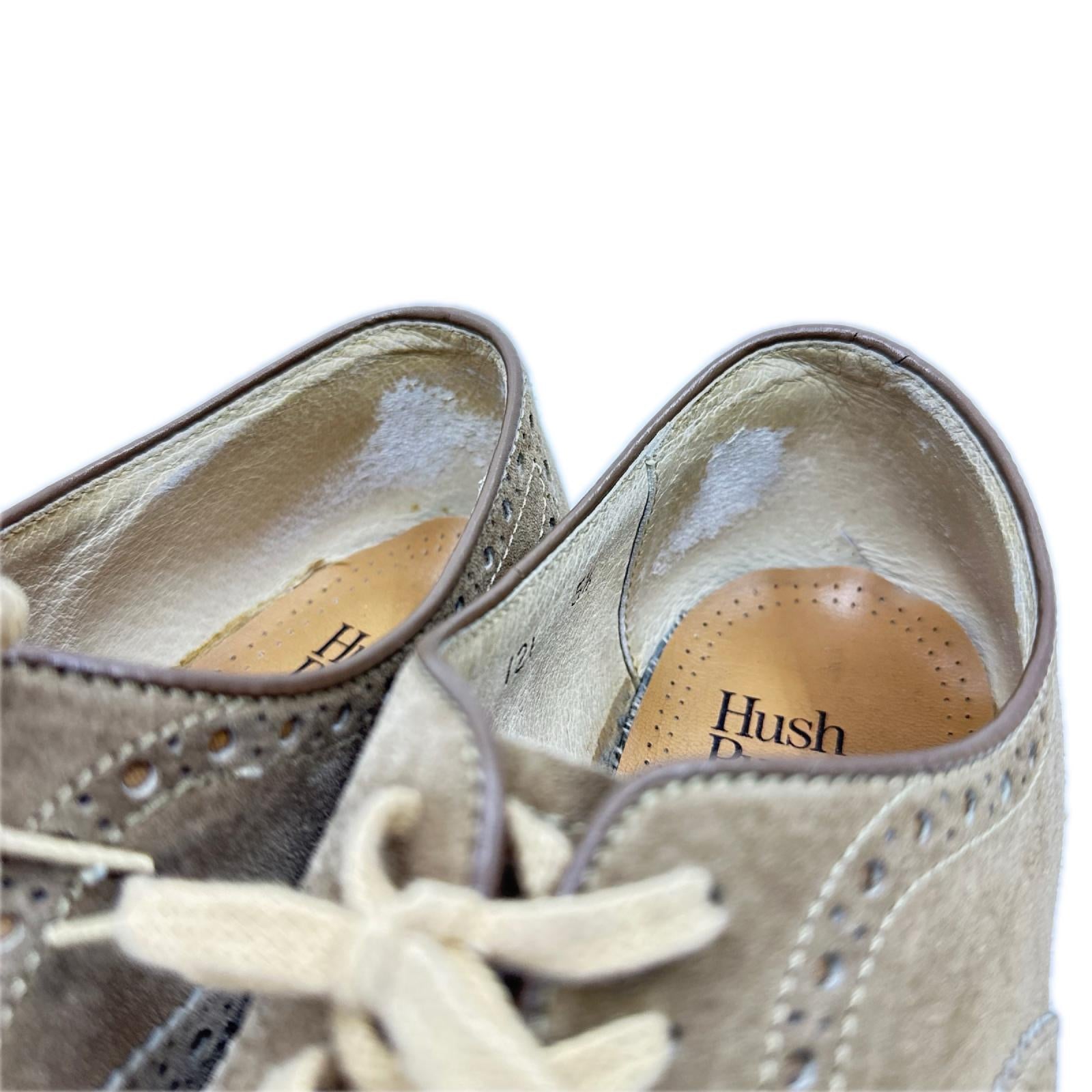 シューズ HUSH PUPPIES ウイングチップ スエード 茶 5 2/1 24cm (US6 UK5 1/2 EU38)