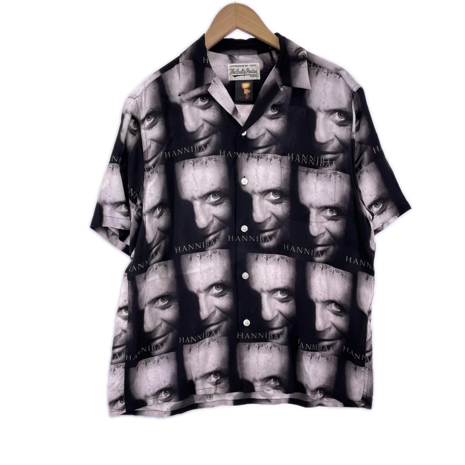 半袖シャツ HANNIBAL/HAWAIIAN SHIRT/サイズM M ブラック