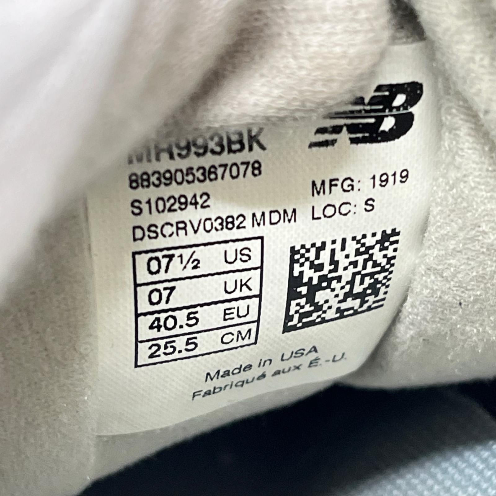 スニーカー KITH x NB993 ネイビー MR993NV/25.5cm 25.5cm (US7 1/2 UK7 EU41) ブラック